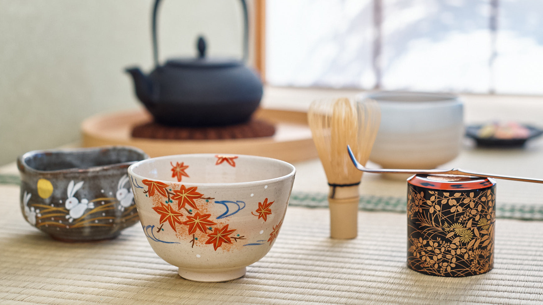 Tea Utensils Dressed for Fall