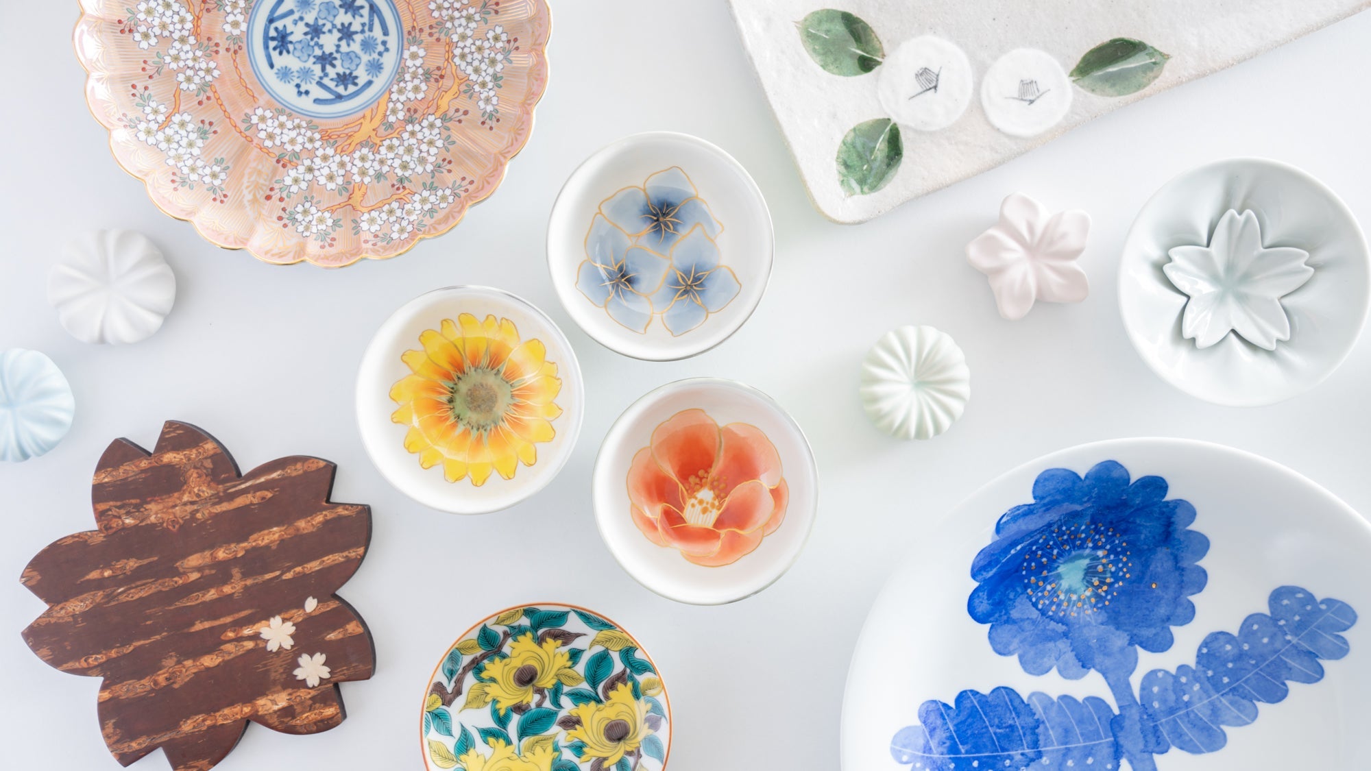 Spring Blossoms in Japanese Tableware