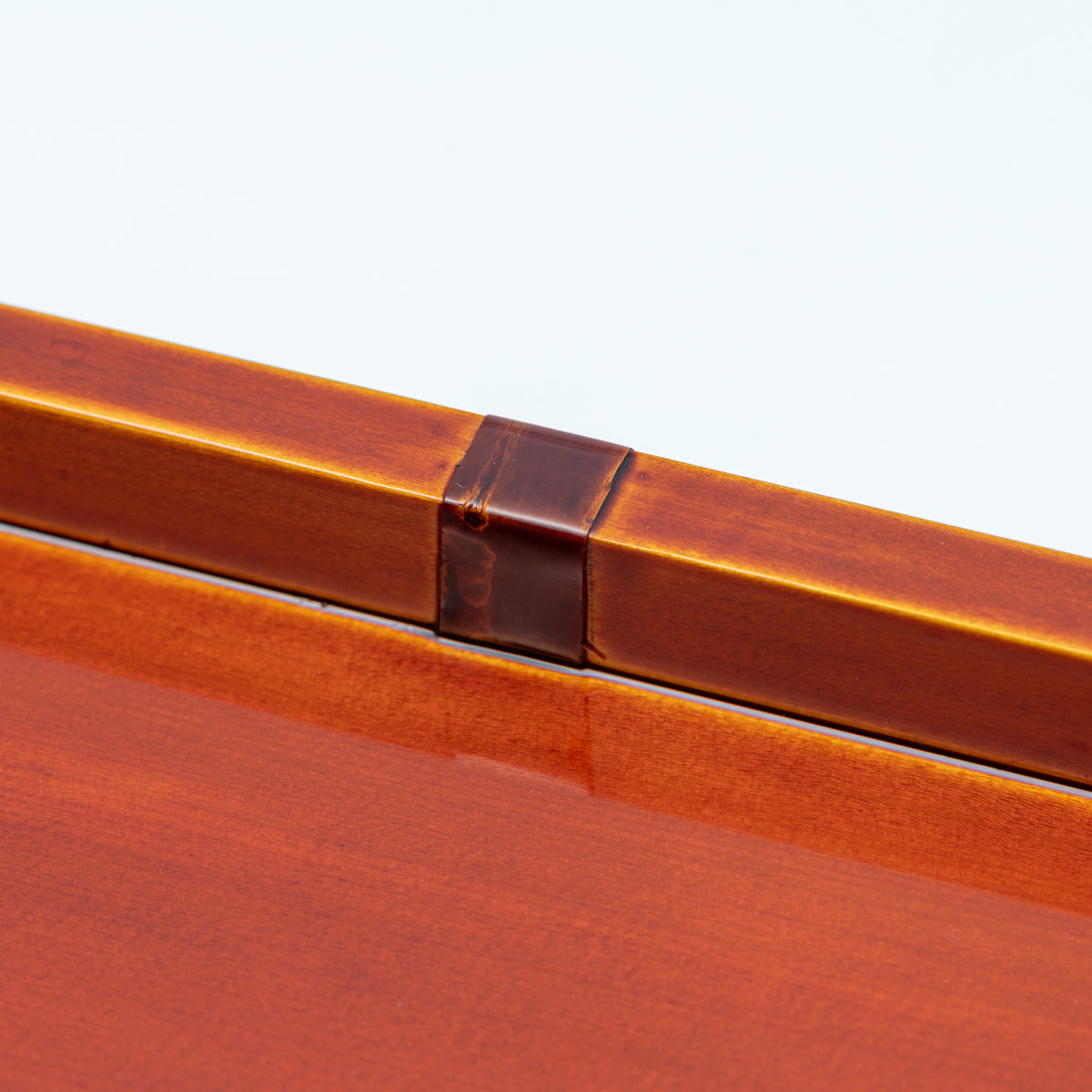 Golden Amber Double-Rim Rectangular Tray