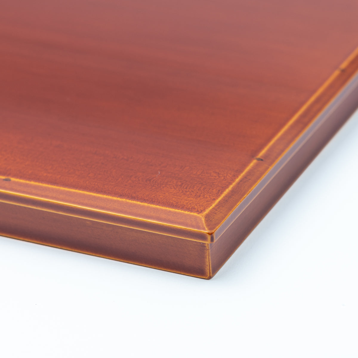 Golden Amber Double-Rim Rectangular Tray