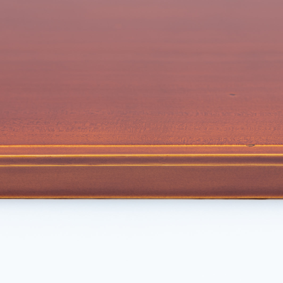 Golden Amber Double-Rim Rectangular Tray