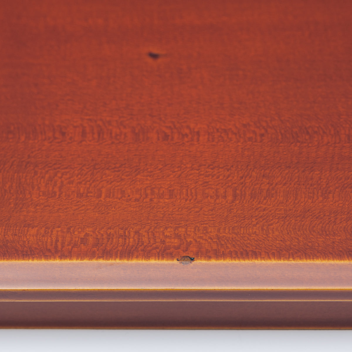 Golden Amber Double-Rim Rectangular Tray