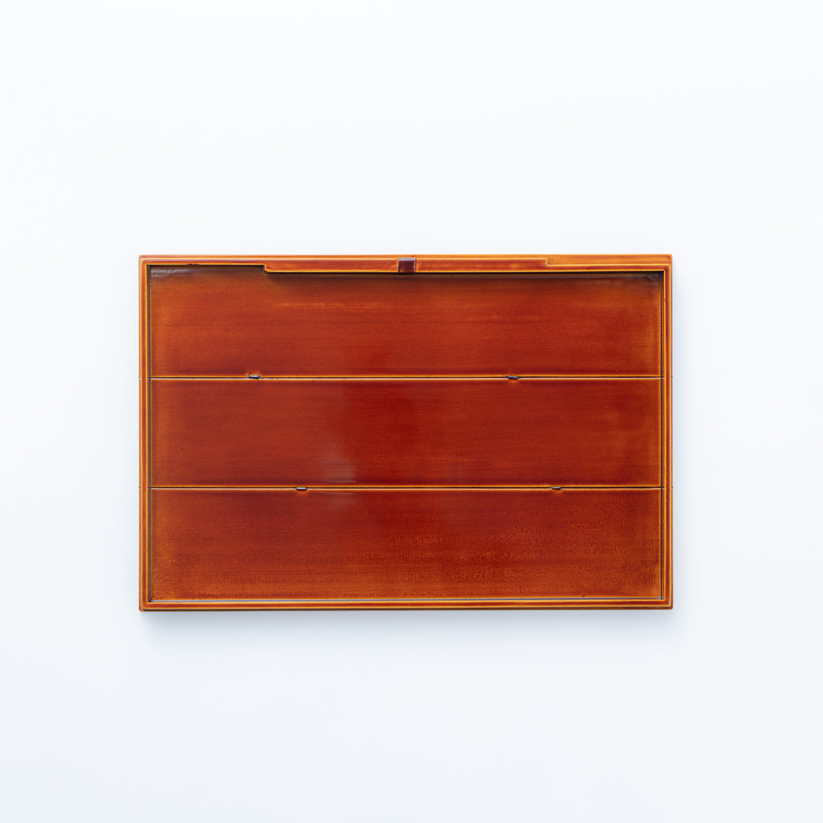Golden Amber Double-Rim Rectangular Tray