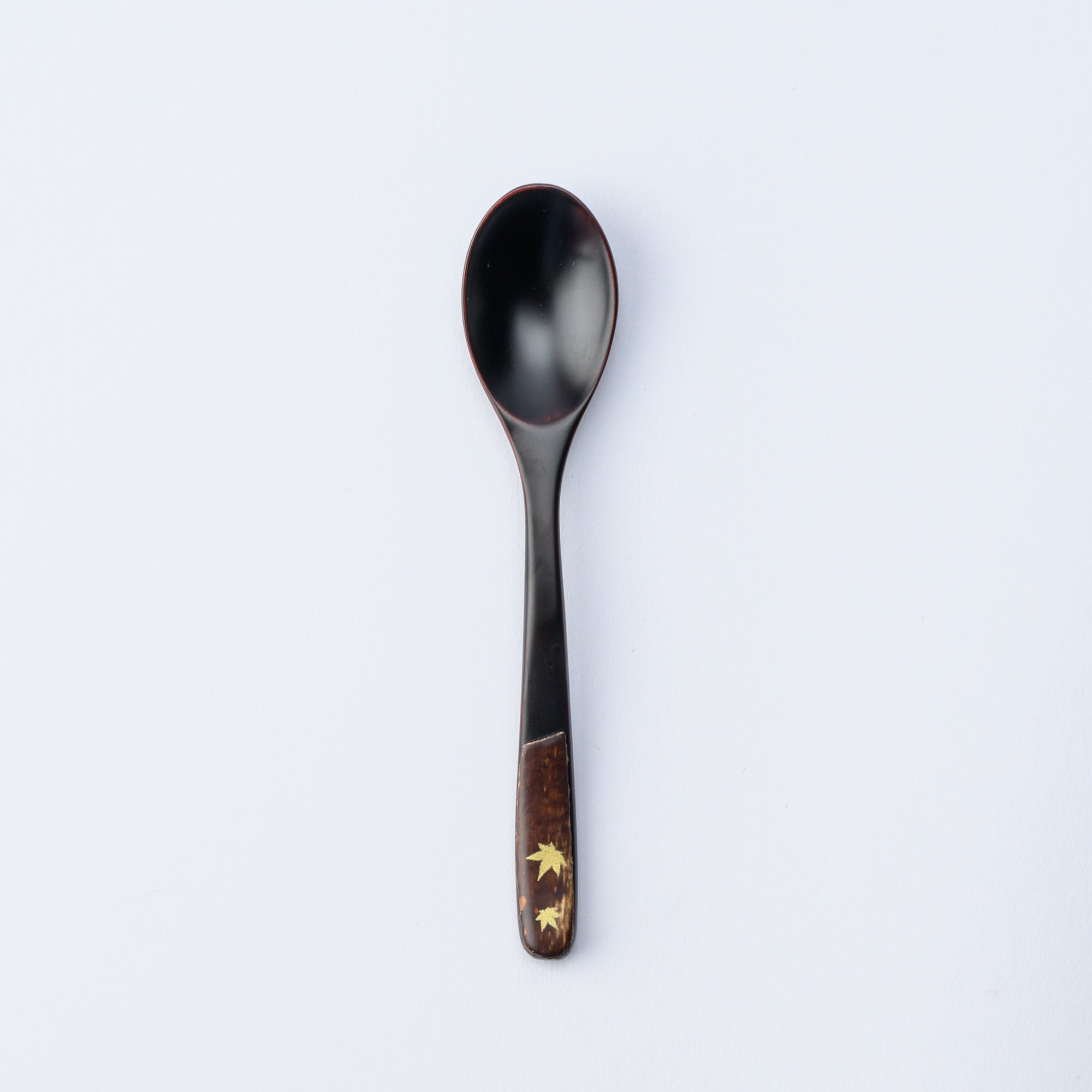 Golden Maple Leaf Dessert Spoon
