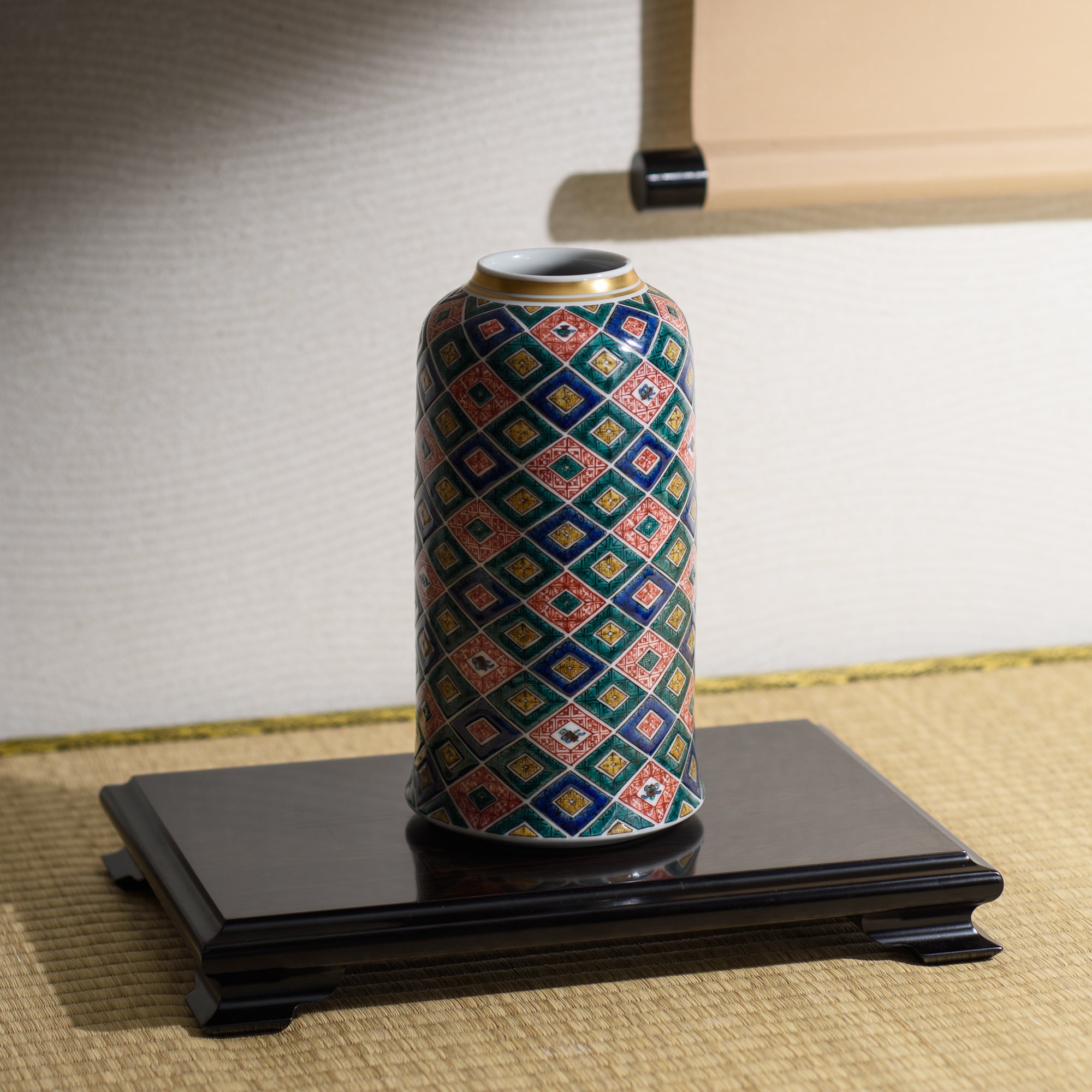 Mitsui Tamekichi Geometric Pattern Flower Vase