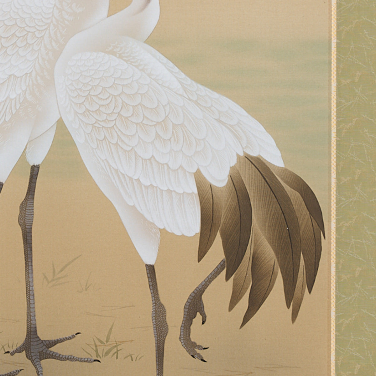 Cranes and Turtles Kakejiku Hanging Scroll