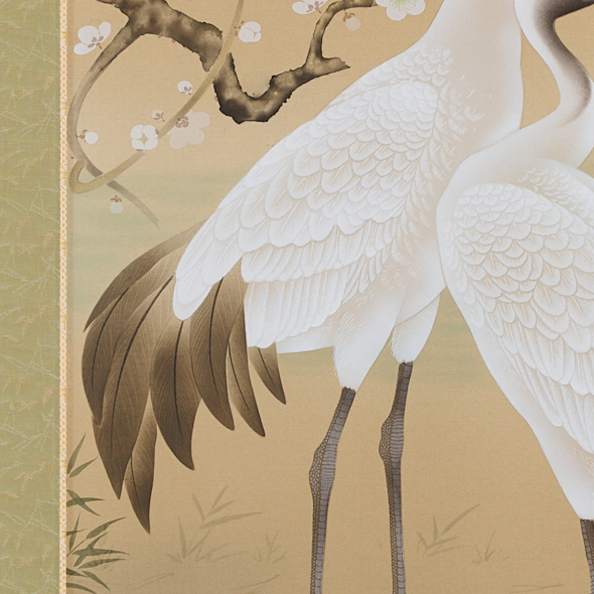 Cranes and Turtles Kakejiku Hanging Scroll