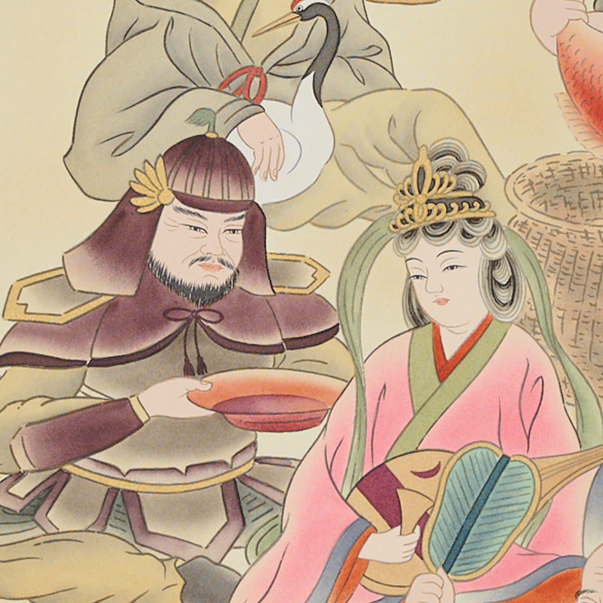 Seven Lucky Gods Kakejiku Hanging Scroll