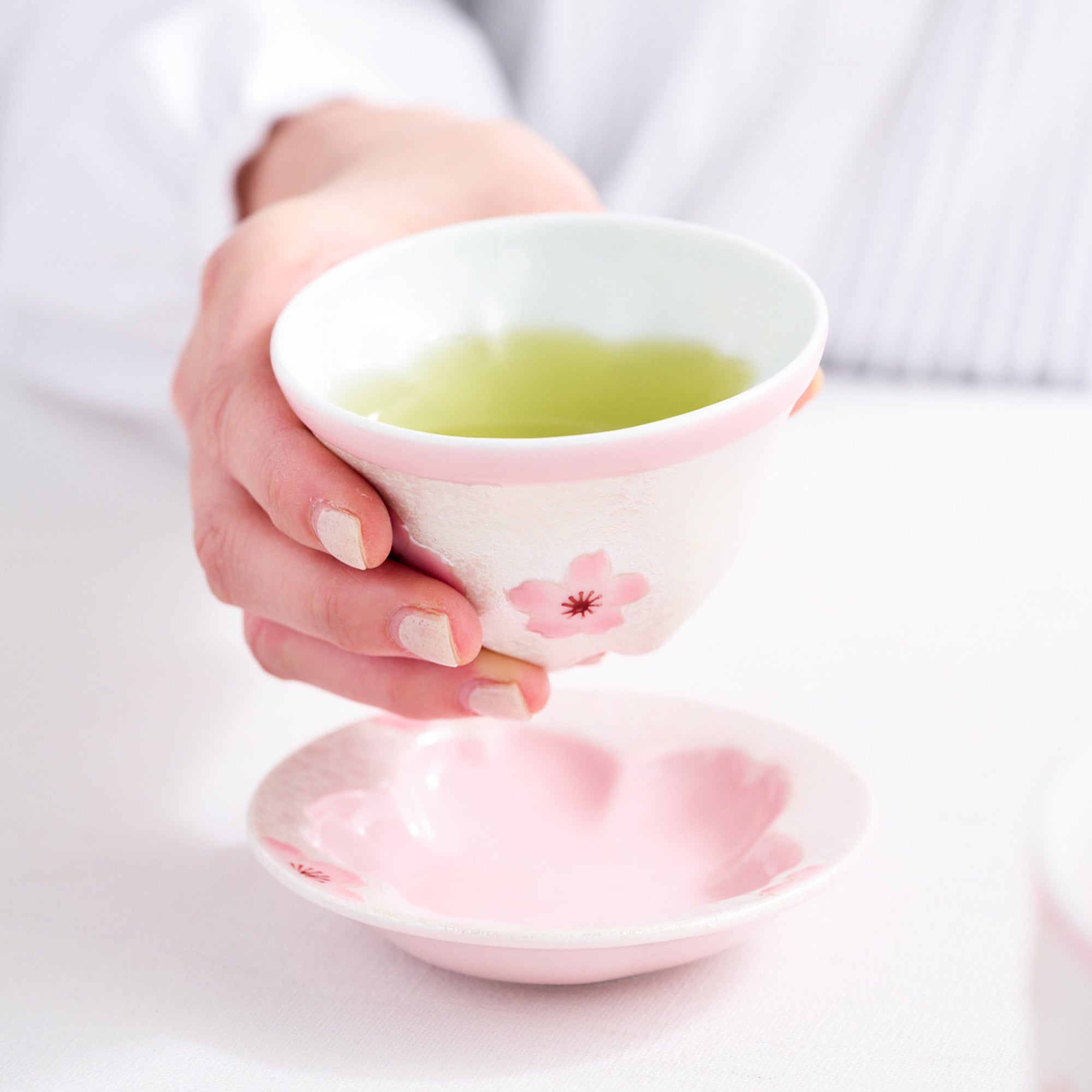 Glänzend Pink Japanische Teetasse „Sakura“