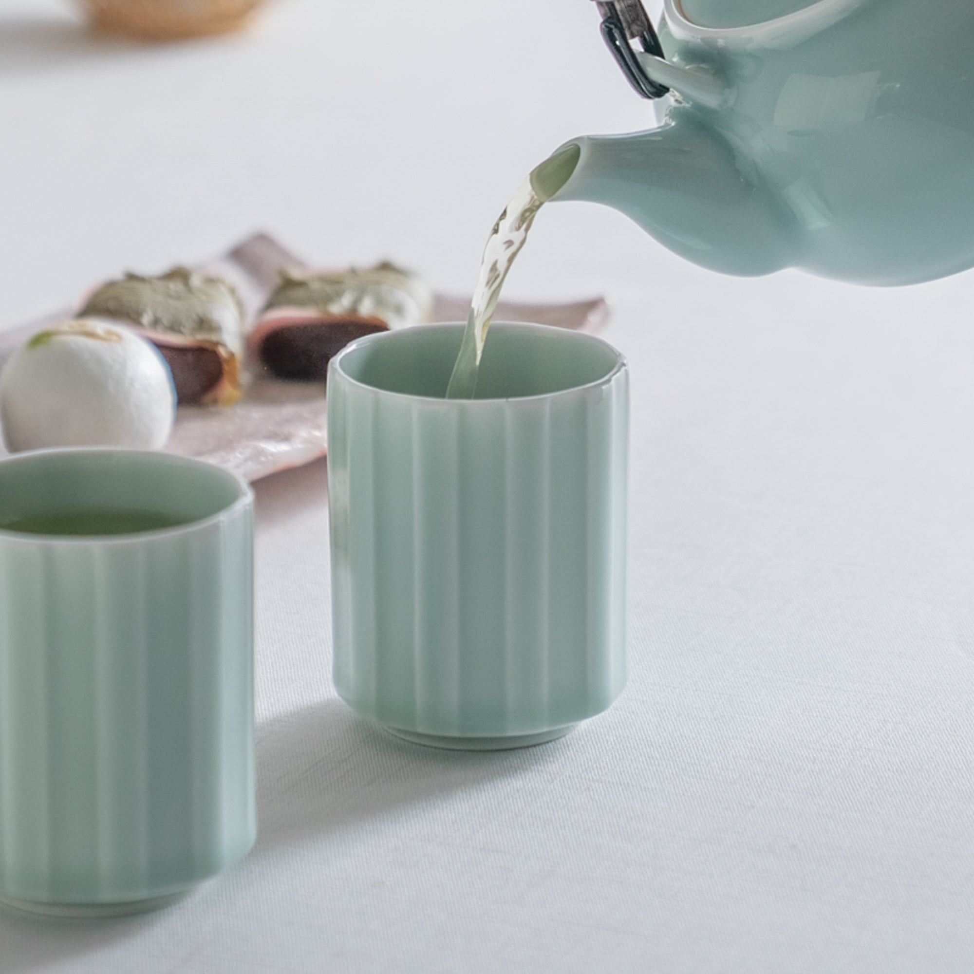 Tokusa Celadon Yunomi Japanese Teacup