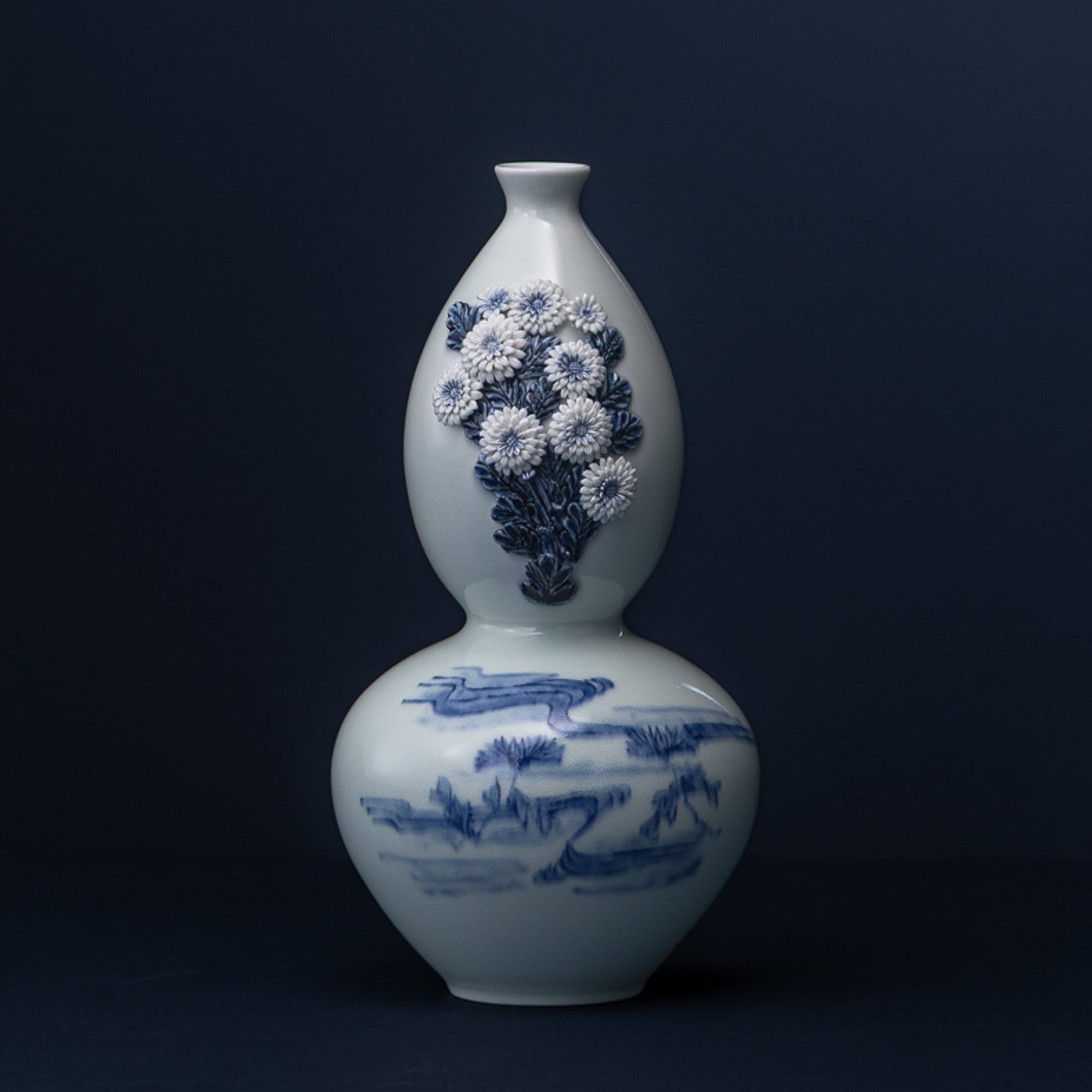 Hirado Chrysanthemen- und Fließwasserblumenvase