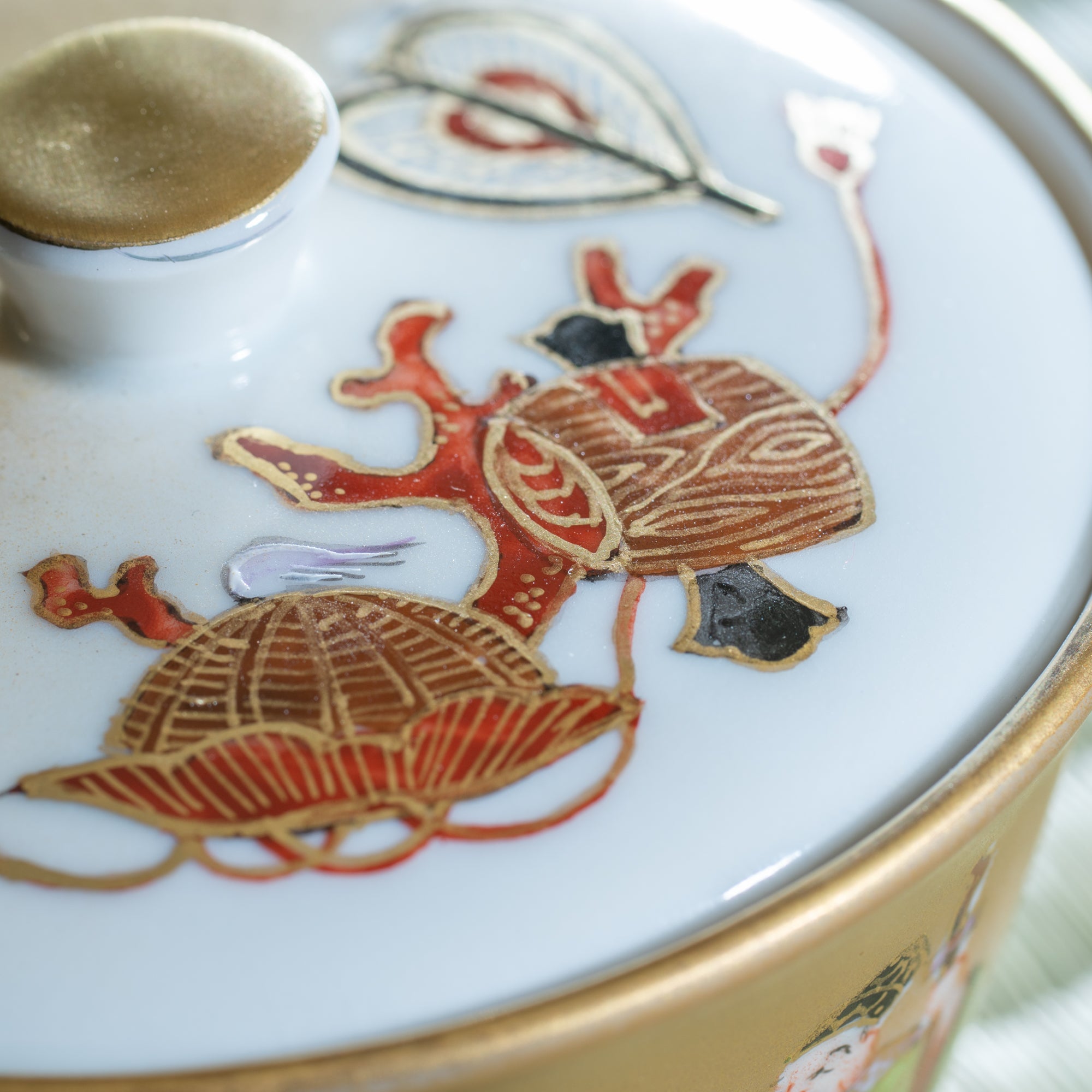 Seven Lucky Gods Houhin Japanese Teapot Set with 5 Teacups