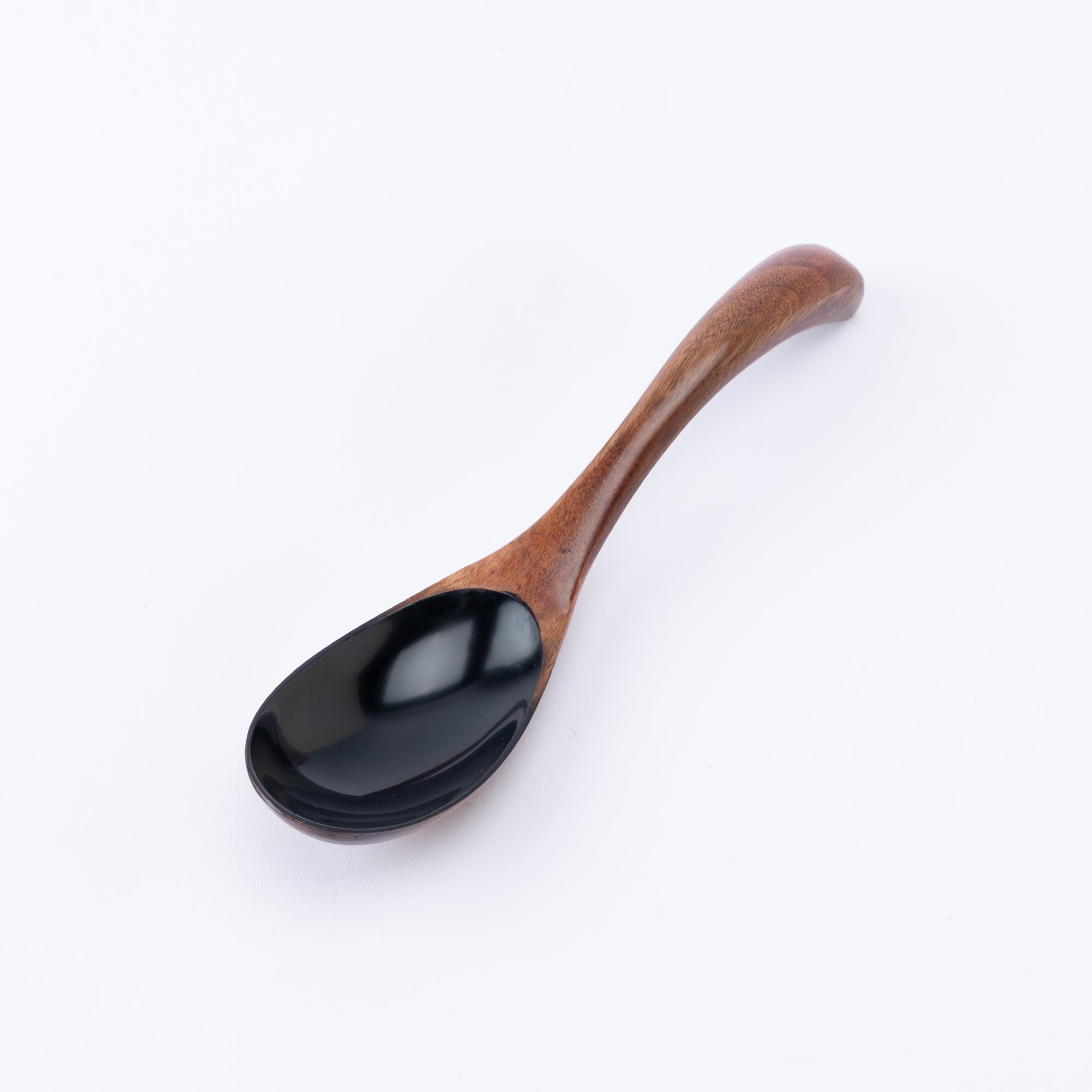 Curved Lacquered-Bowl Ramen Spoon