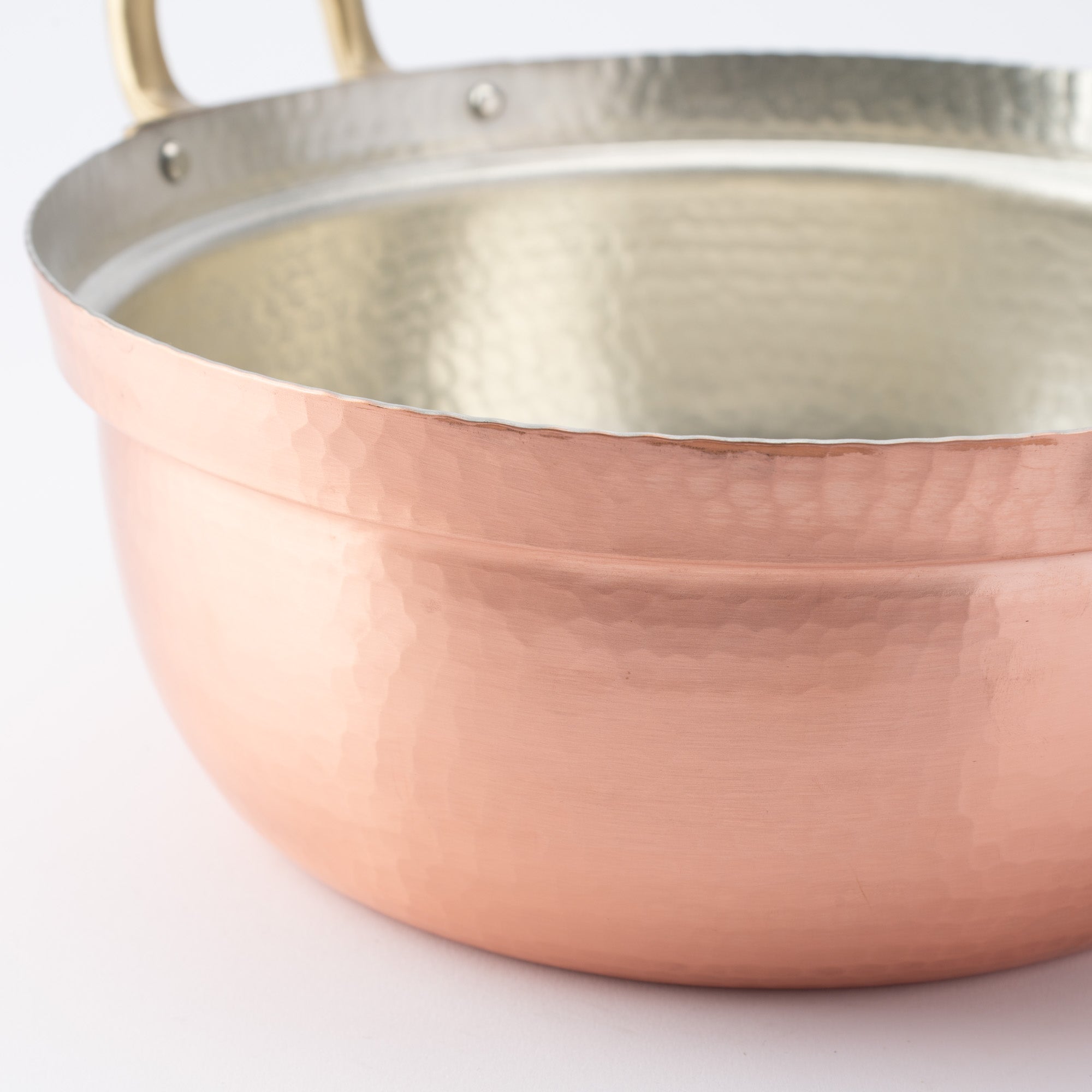 Shallow Copper Pot with Lid