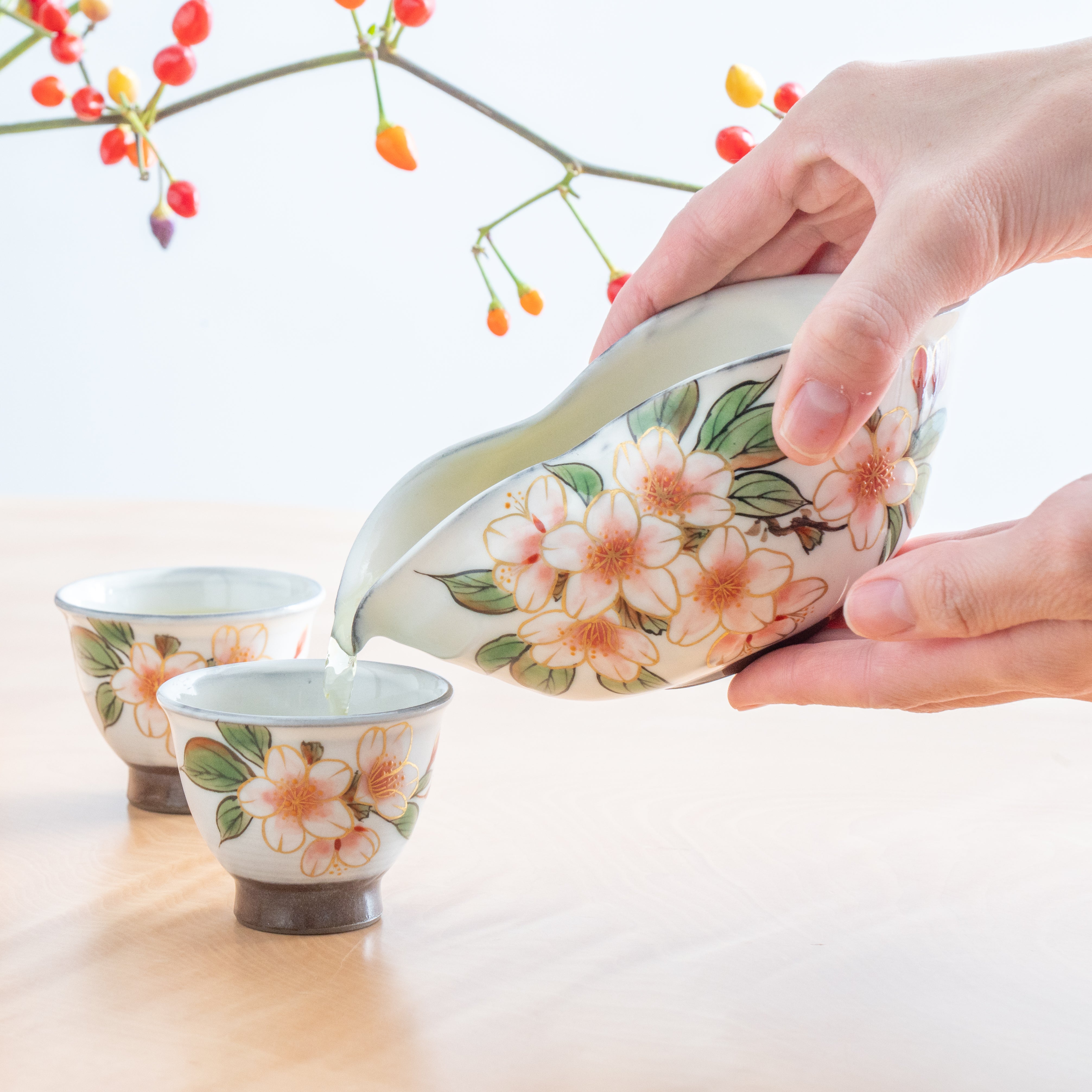 Juego de sake Cherry Blossom