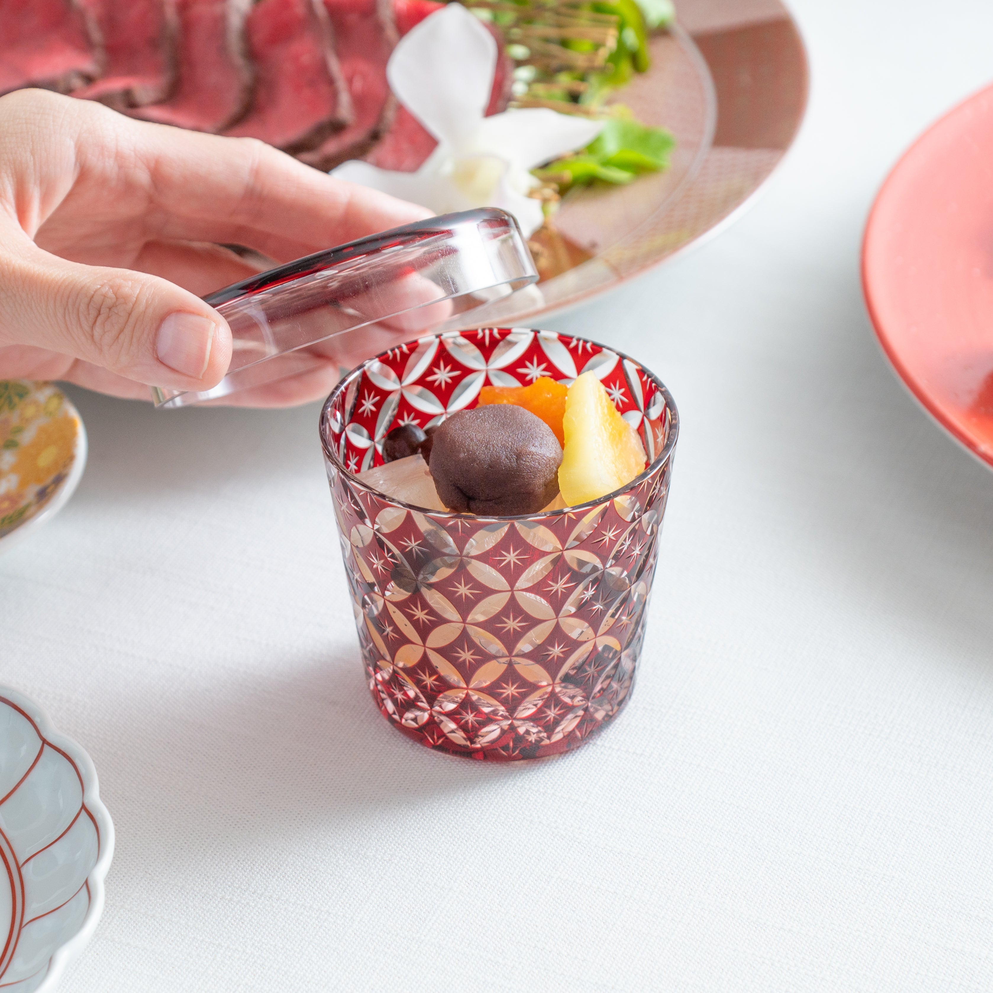 Shippo Soba Choko Cup with Lid