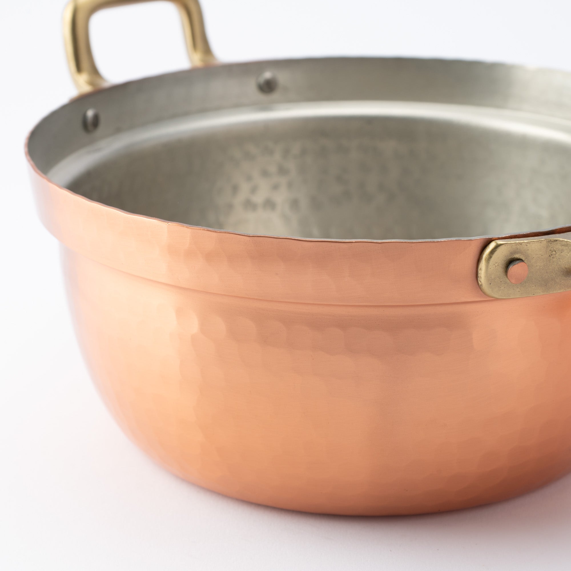 Shallow Copper Pot with Lid