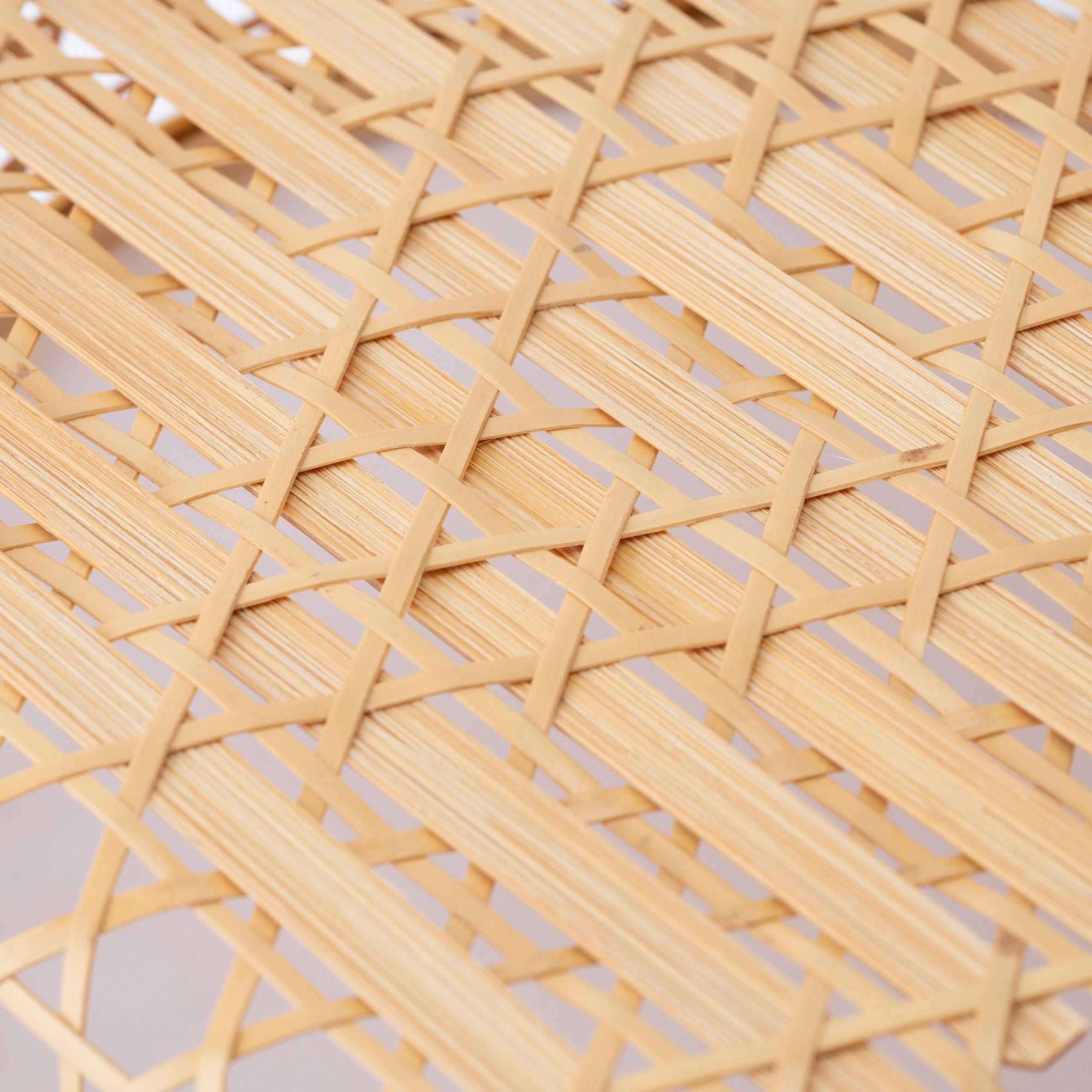 Hexagon Weave Bamboo Basket with Lid