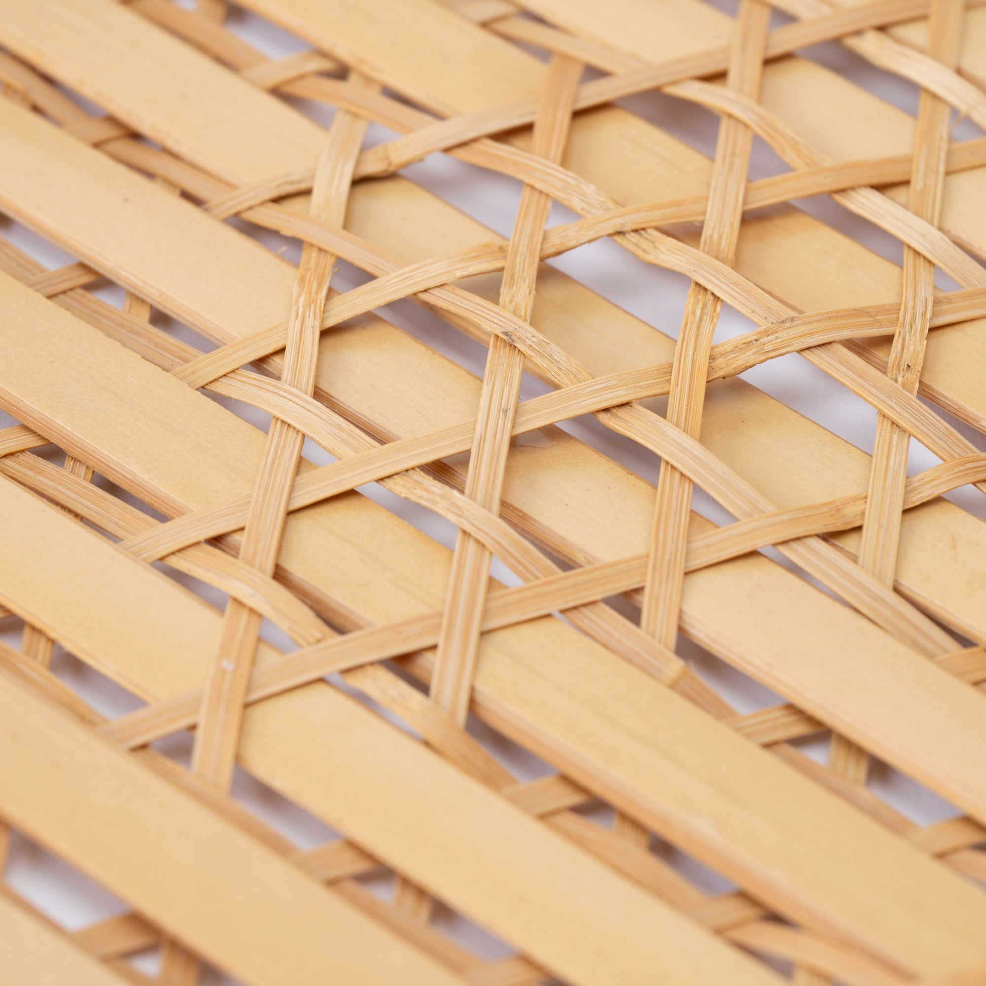 Hexagon Weave Bamboo Basket with Lid