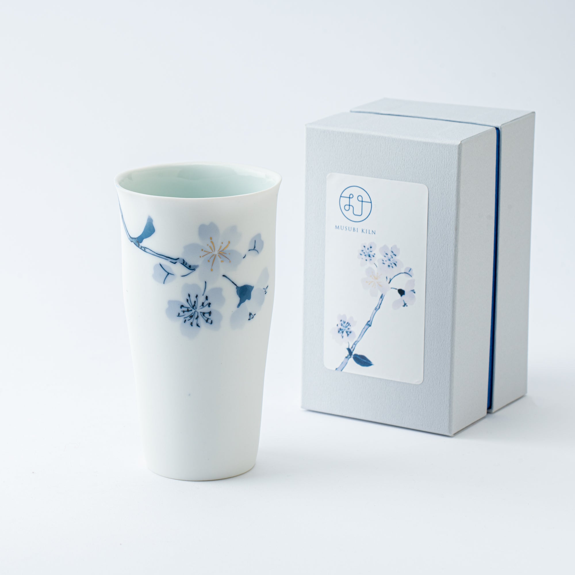 Blue Flower Sakura Beer Cup