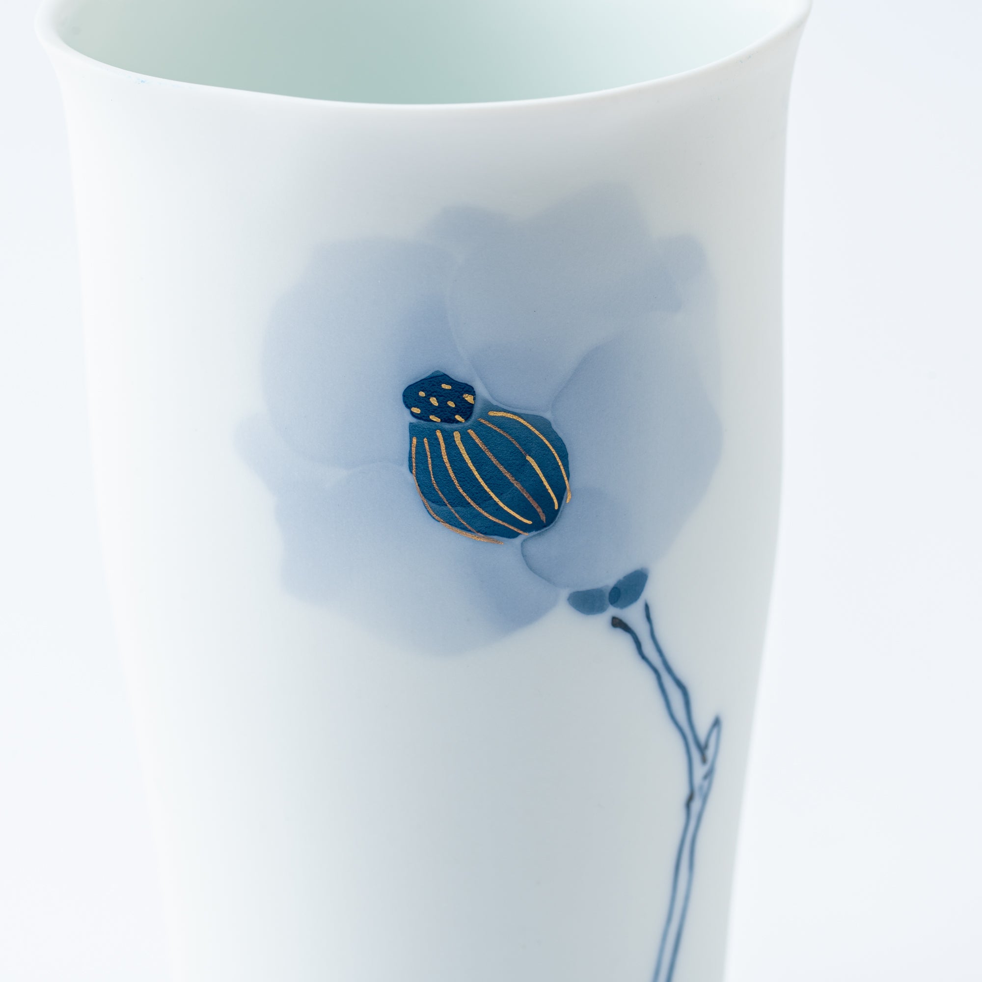 Blue Flower Camellia Beer Cup