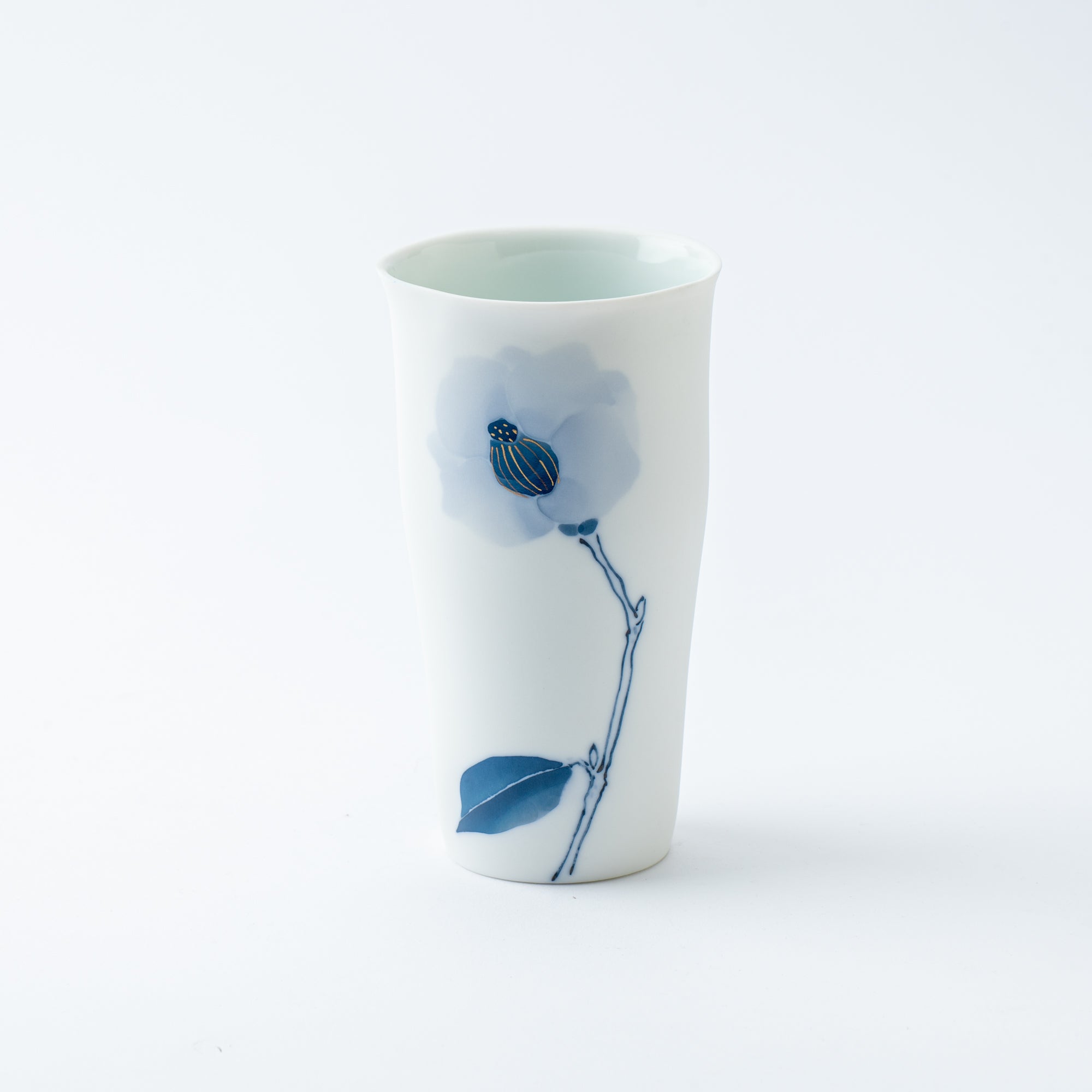 Blue Flower Camellia Beer Cup