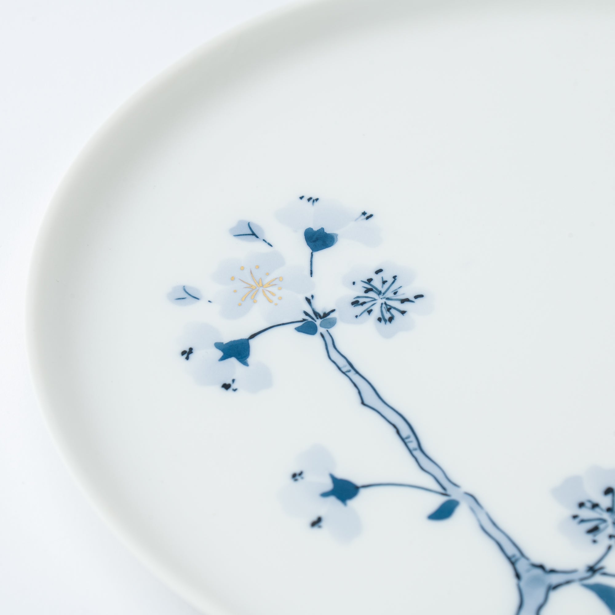 Blue Flower Sakura Dinner Plate