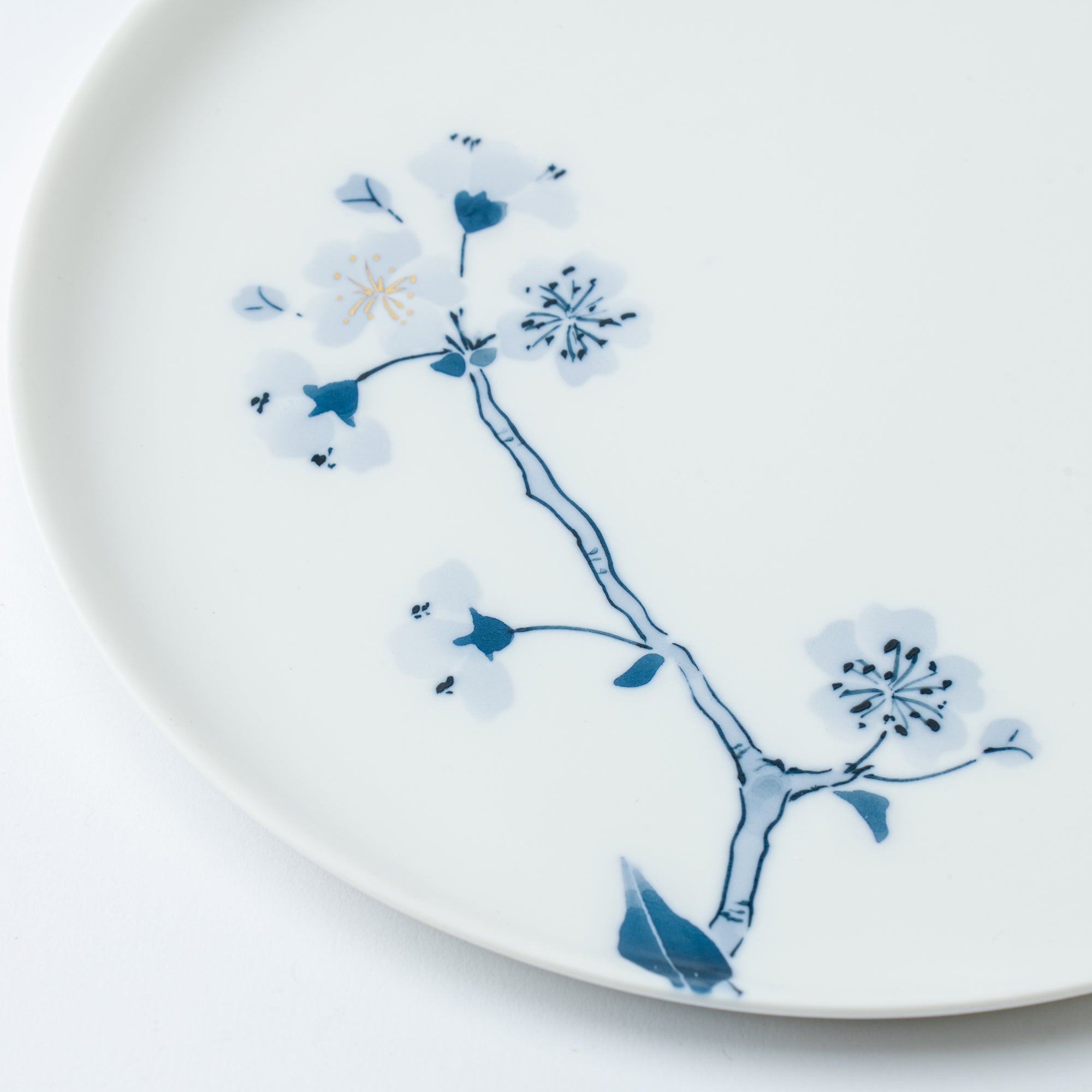 Blue Flower Sakura Dinner Plate