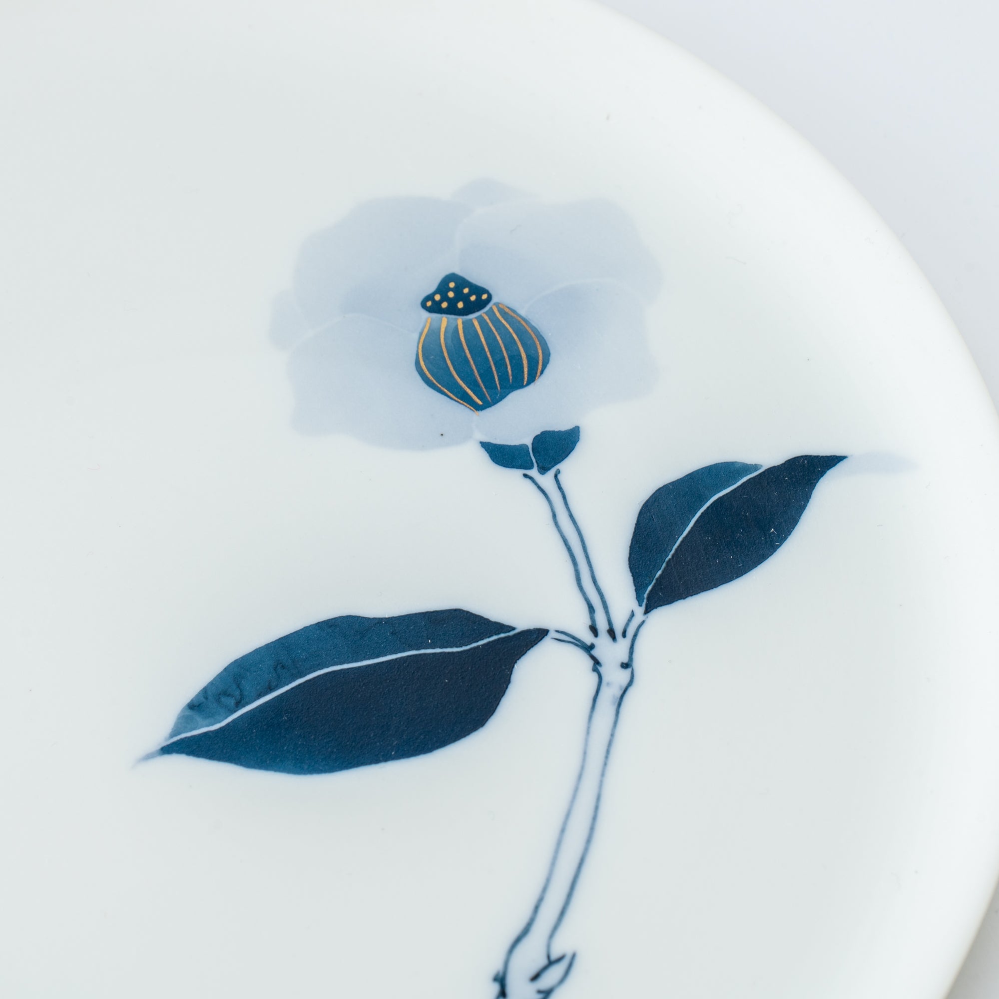 Blue Flower Camellia Dinner Plate