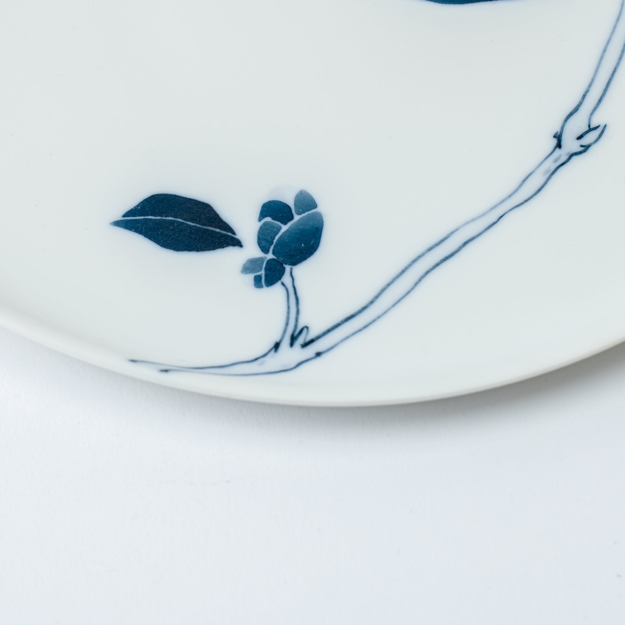 Blue Flower Camellia Dinner Plate