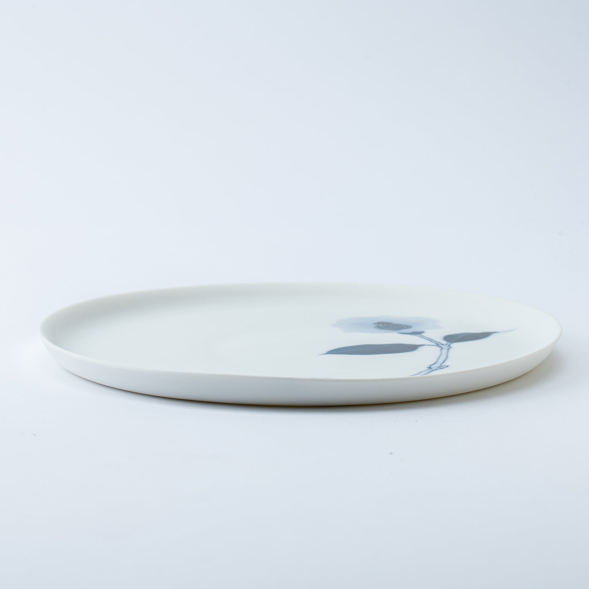 Blue Flower Camellia Dinner Plate