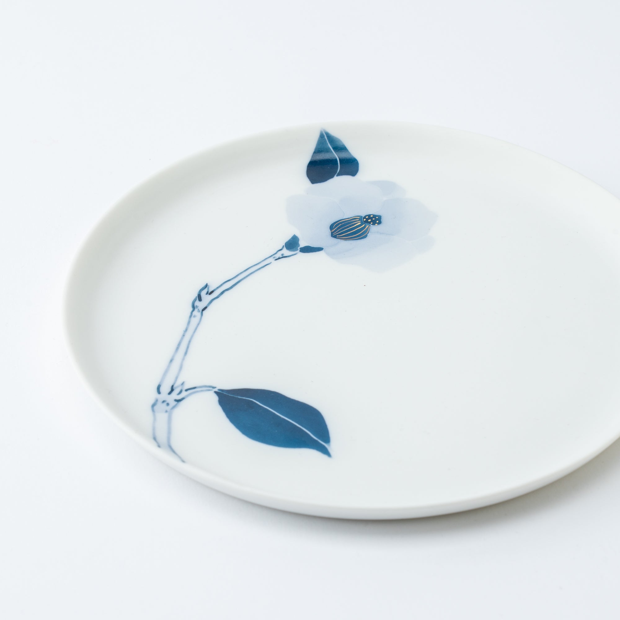 Blue Flower Camellia Side Plate