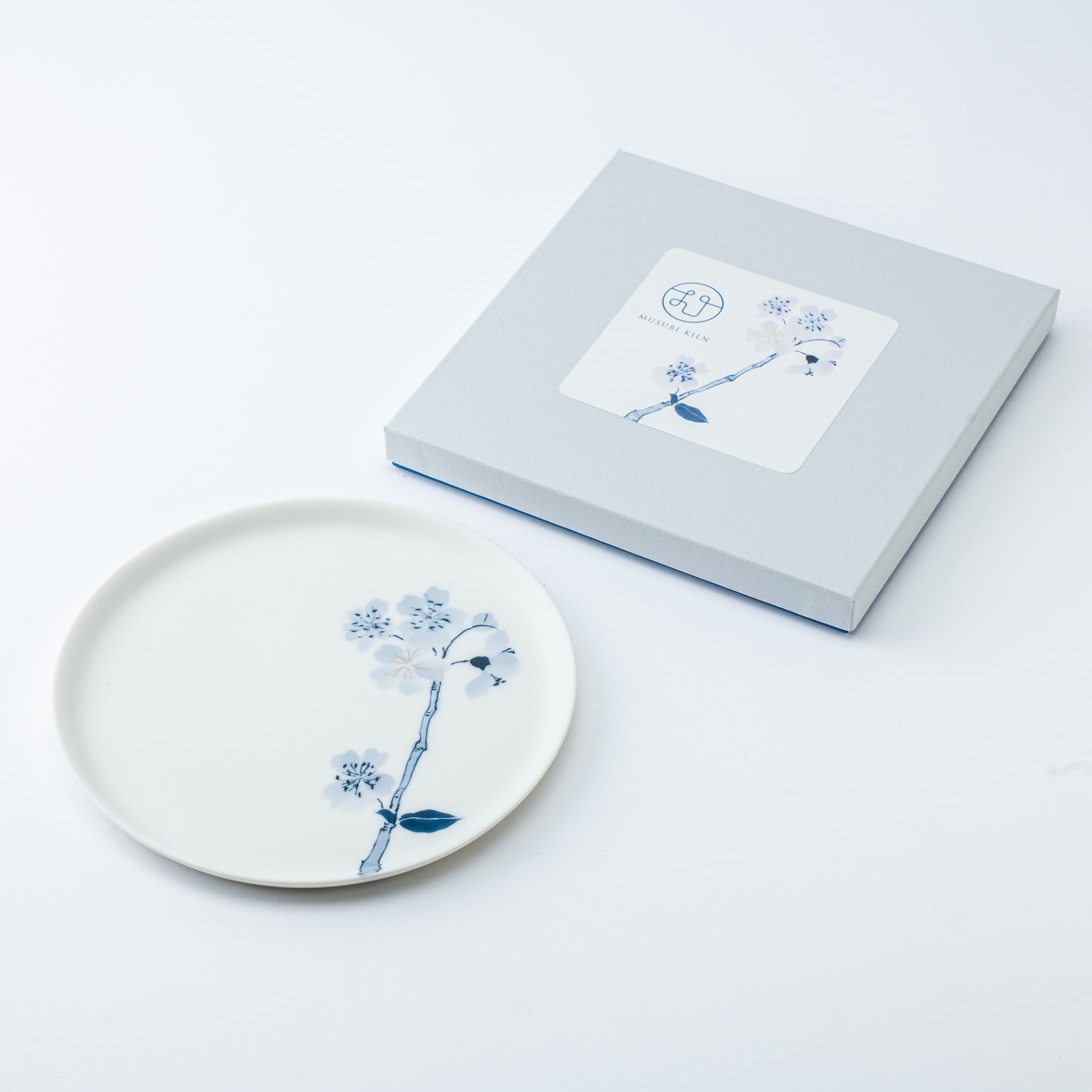 Blue Flower Sakura Side Plate