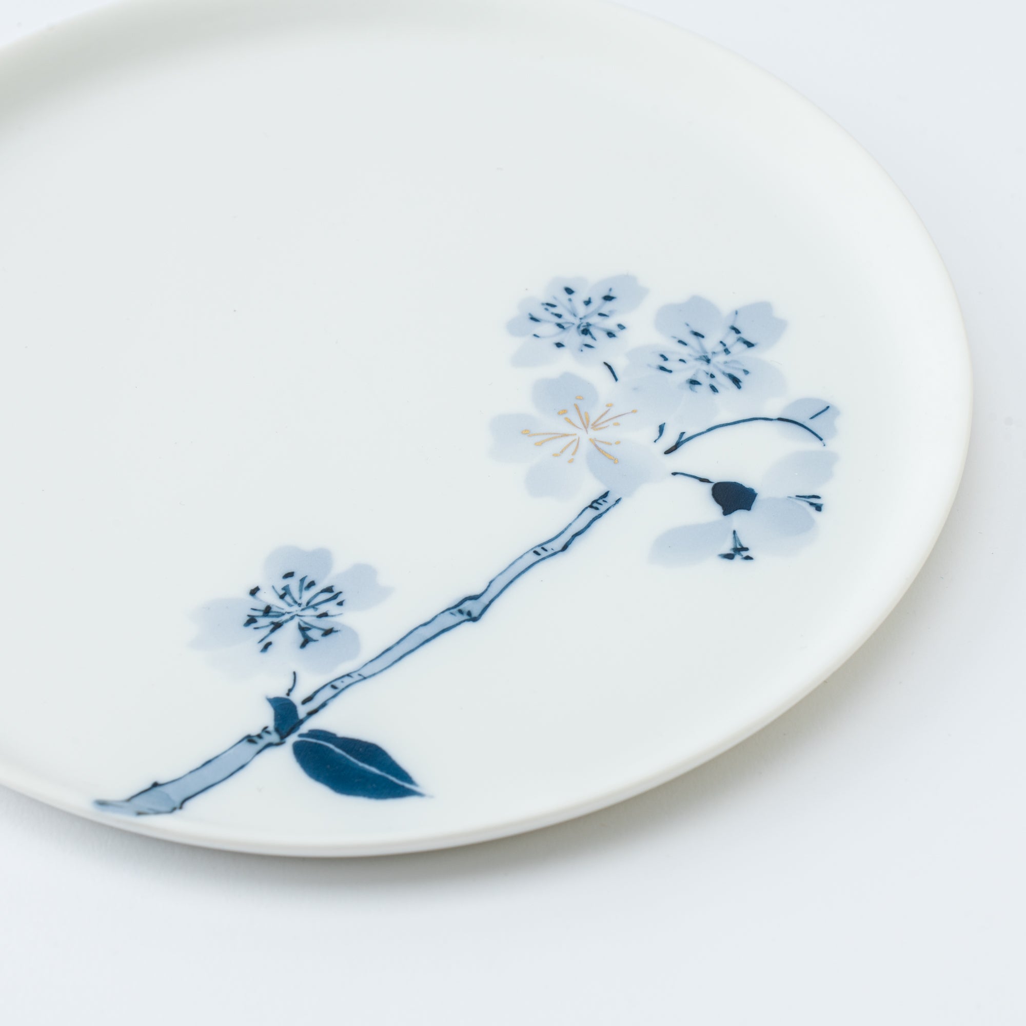 Blue Flower Sakura Side Plate