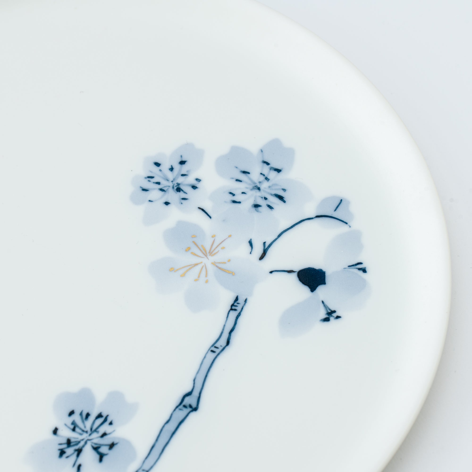 Blue Flower Sakura Side Plate