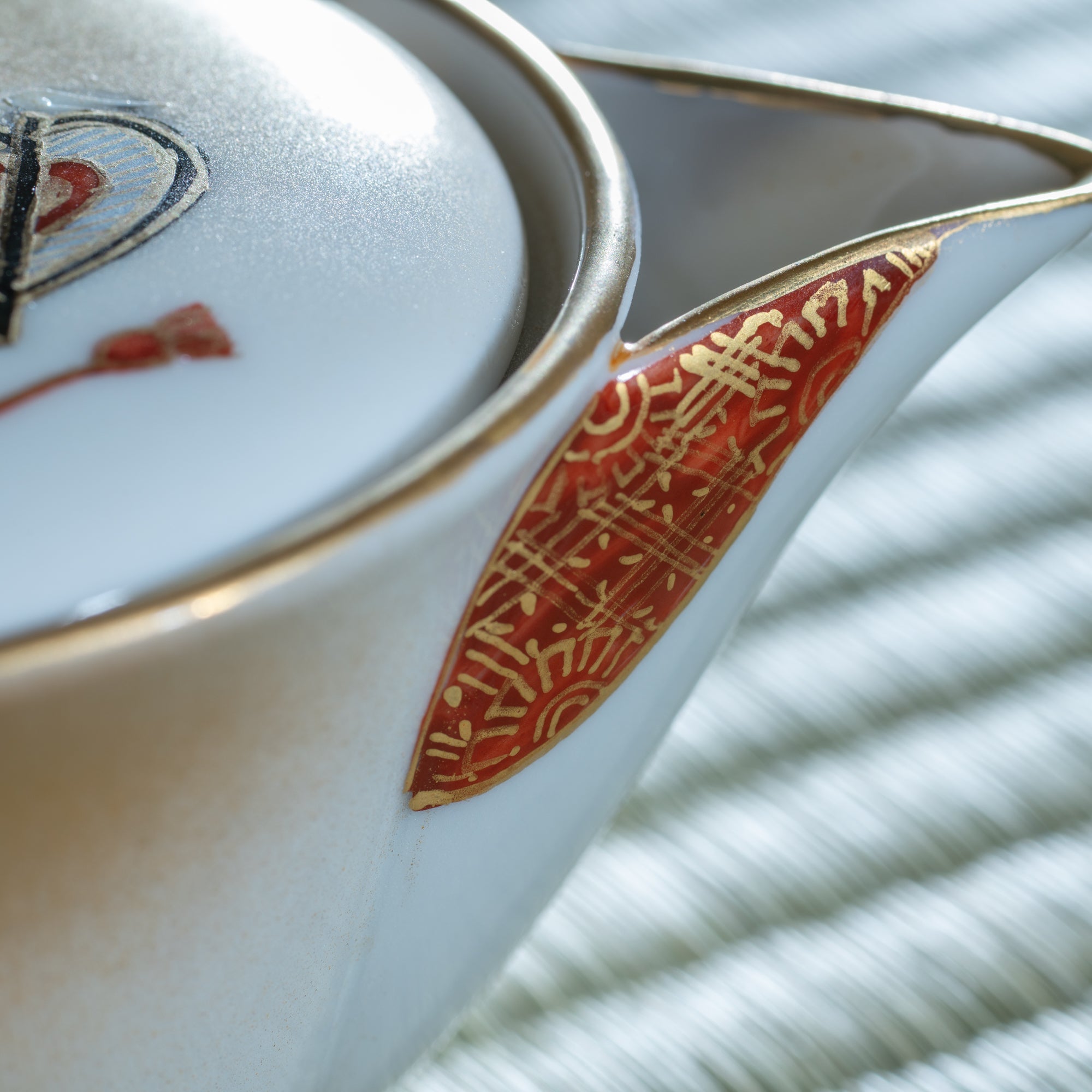 Seven Lucky Gods Houhin Japanese Teapot Set with 5 Teacups