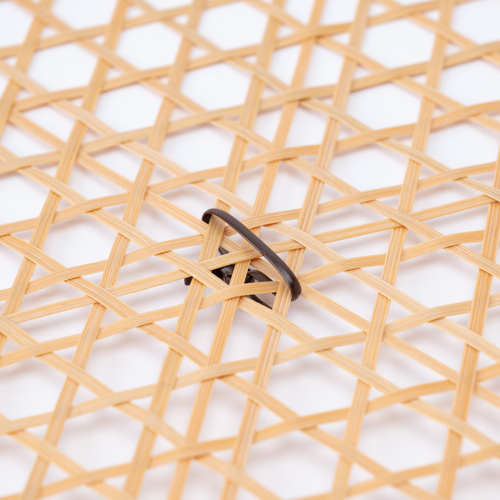 Hexagon Weave Bamboo Basket with Lid