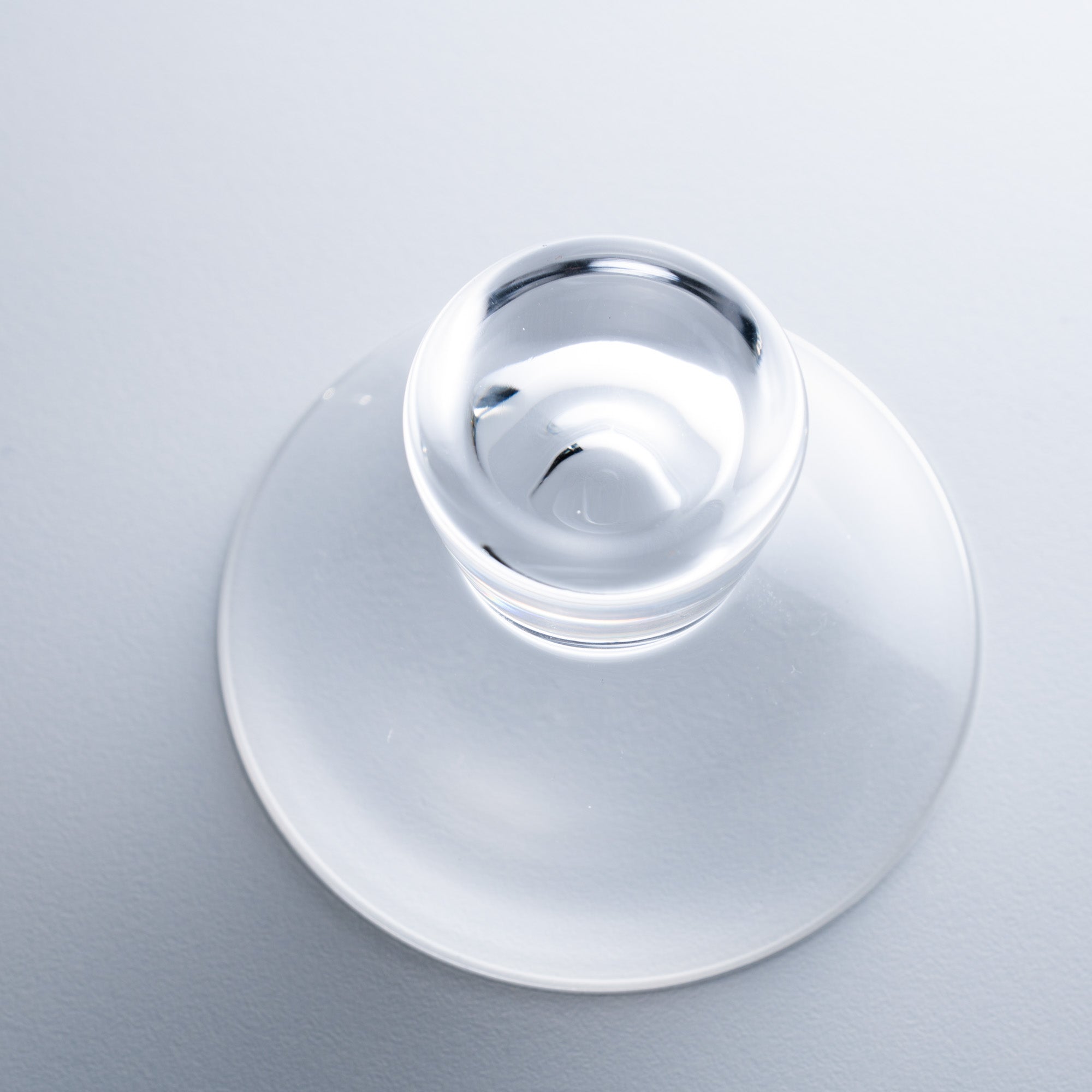 Column Glass Sakazuki Flat Sake Cup