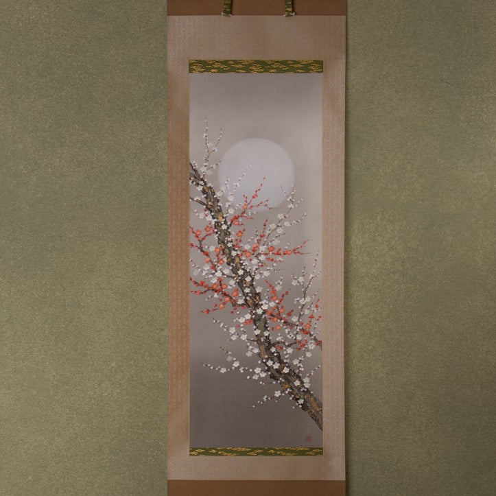 Kakejiku Fleurs de Prunier sous la Lune