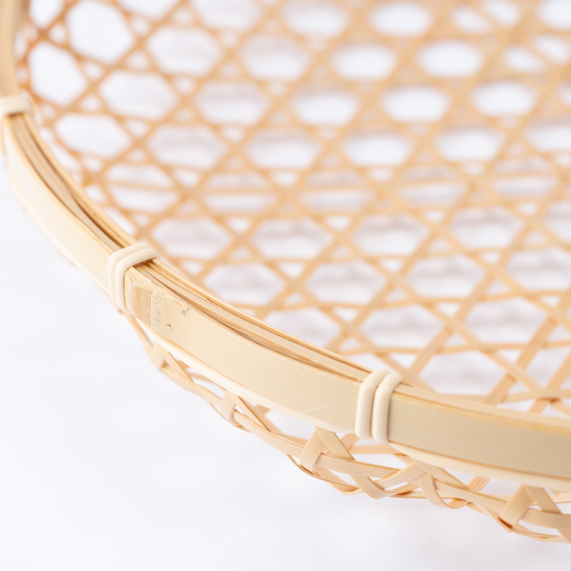 Hexagon Weave Bamboo Basket with Lid