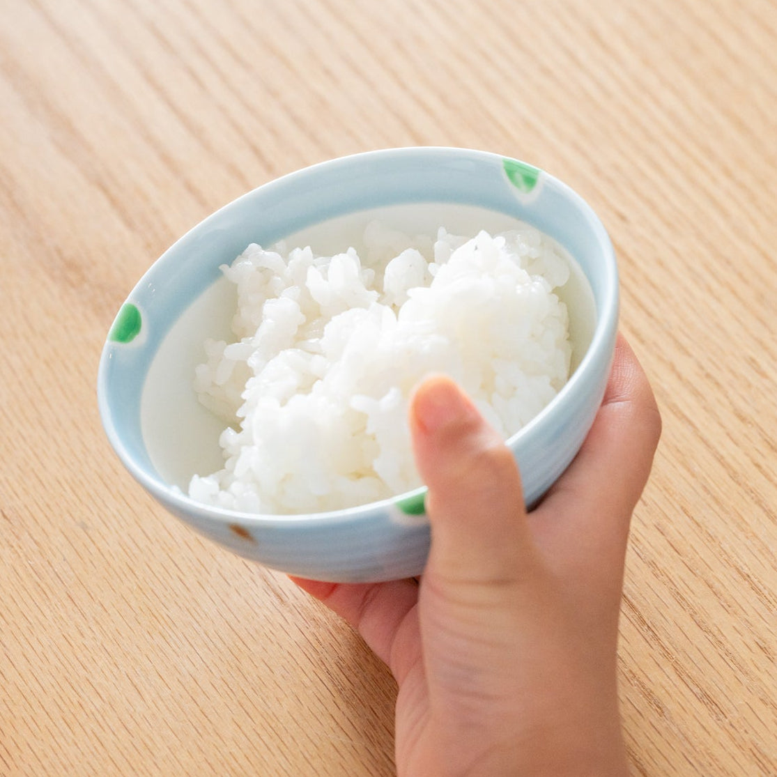 Cuenco de arroz japonés para niños con diseño de oso azul