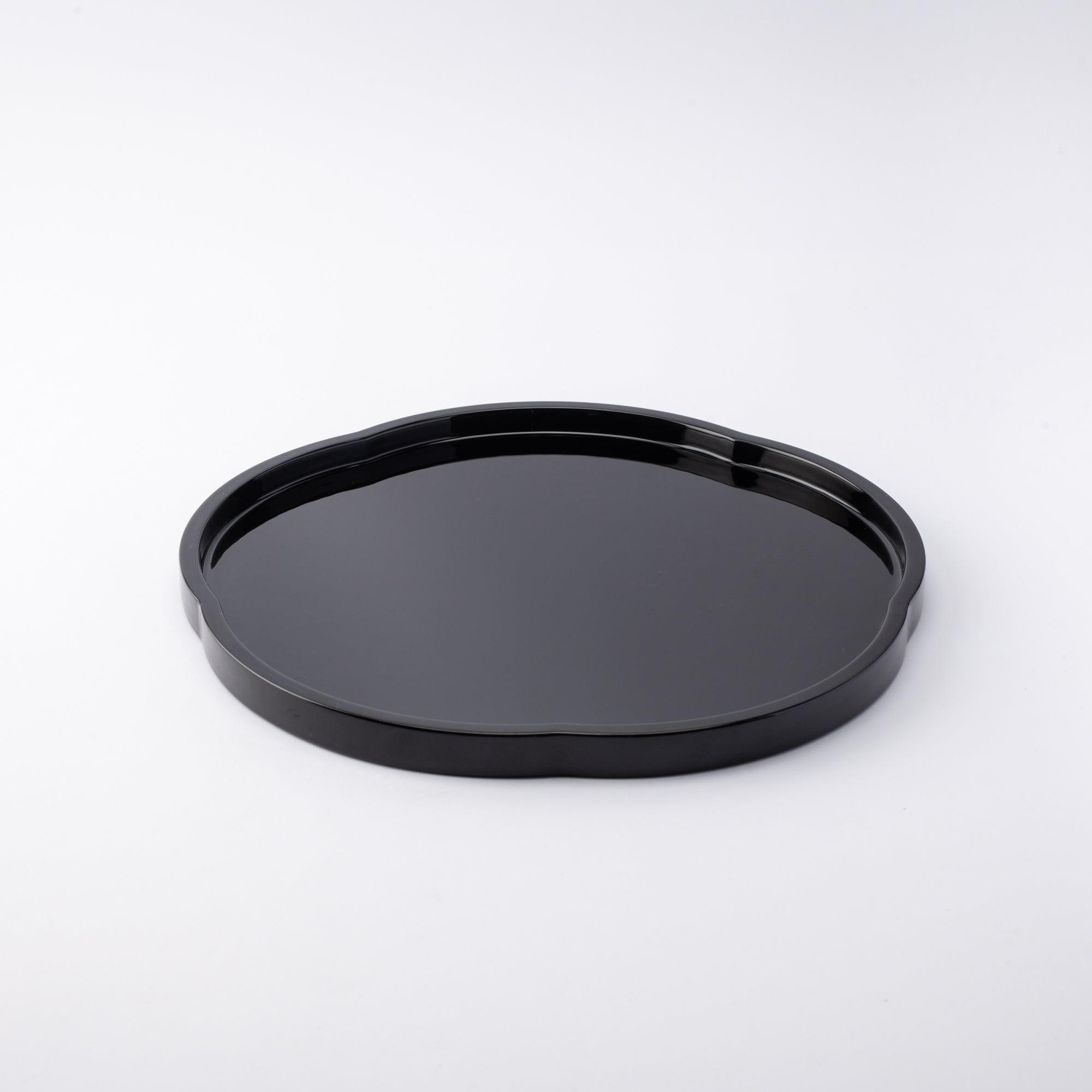 Black Plum-Shaped Serving Tray 11.6 IN