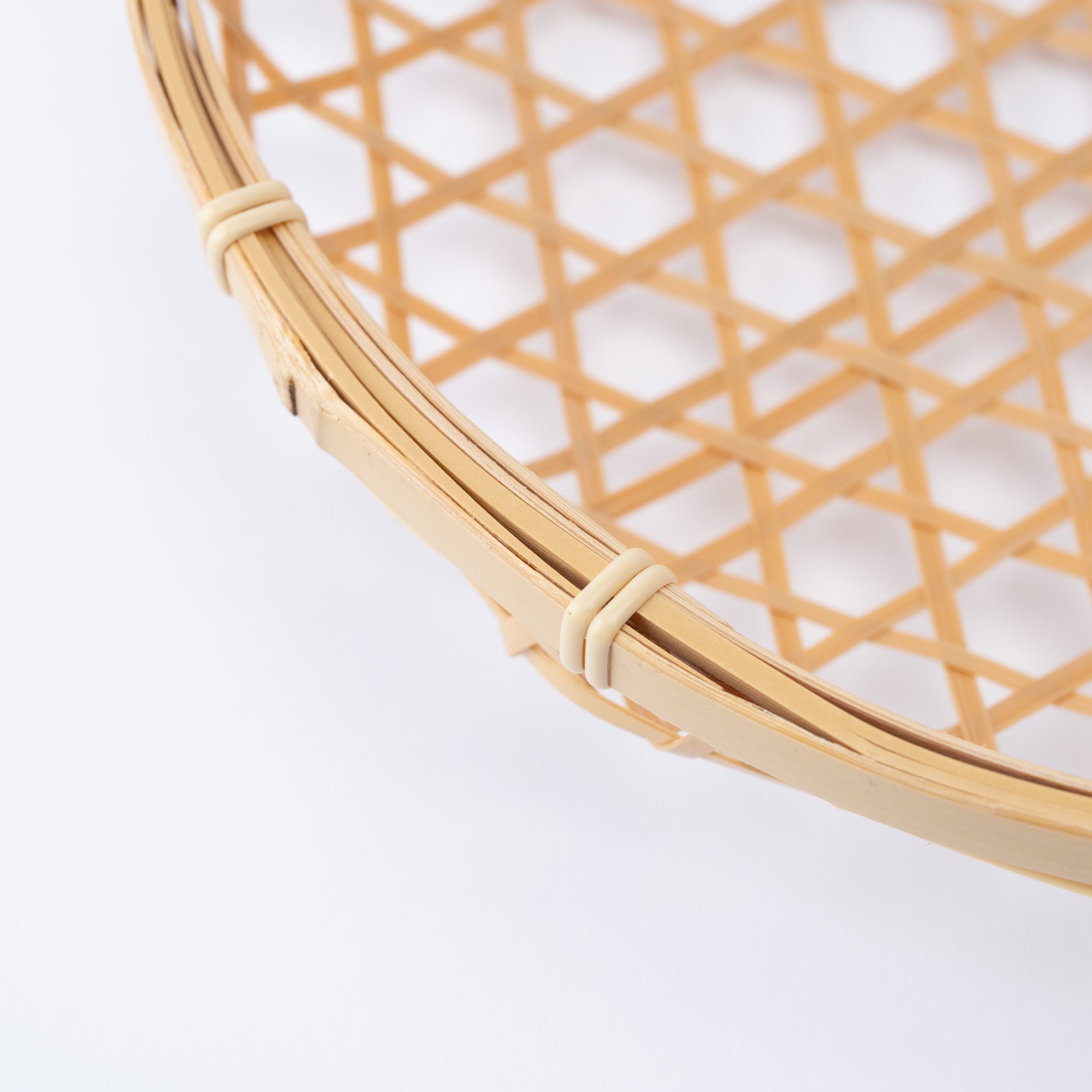 Hexagon Weave Bamboo Basket with Lid