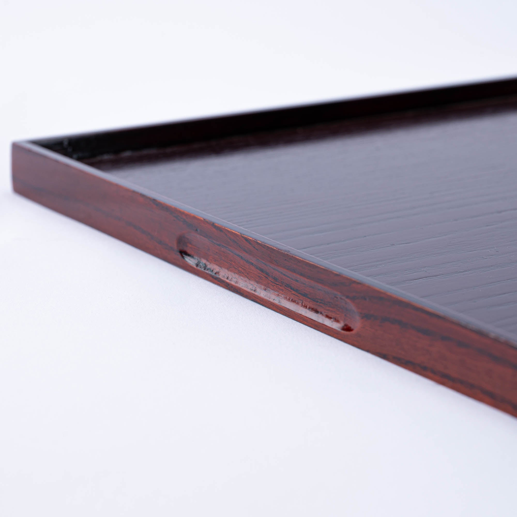 Wood Grained Lacquerware Serving Tray
