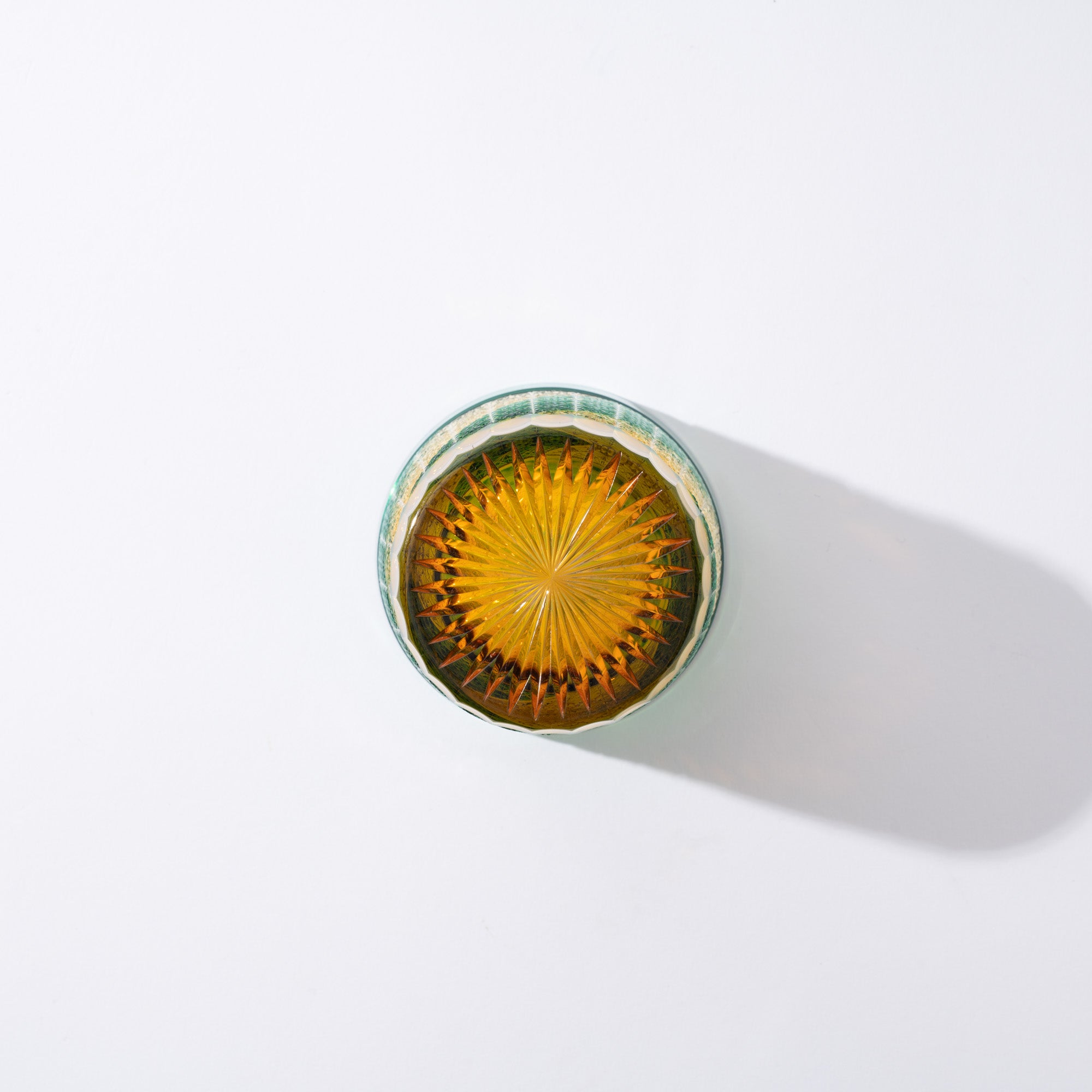 Green Amber Whiskey Glass