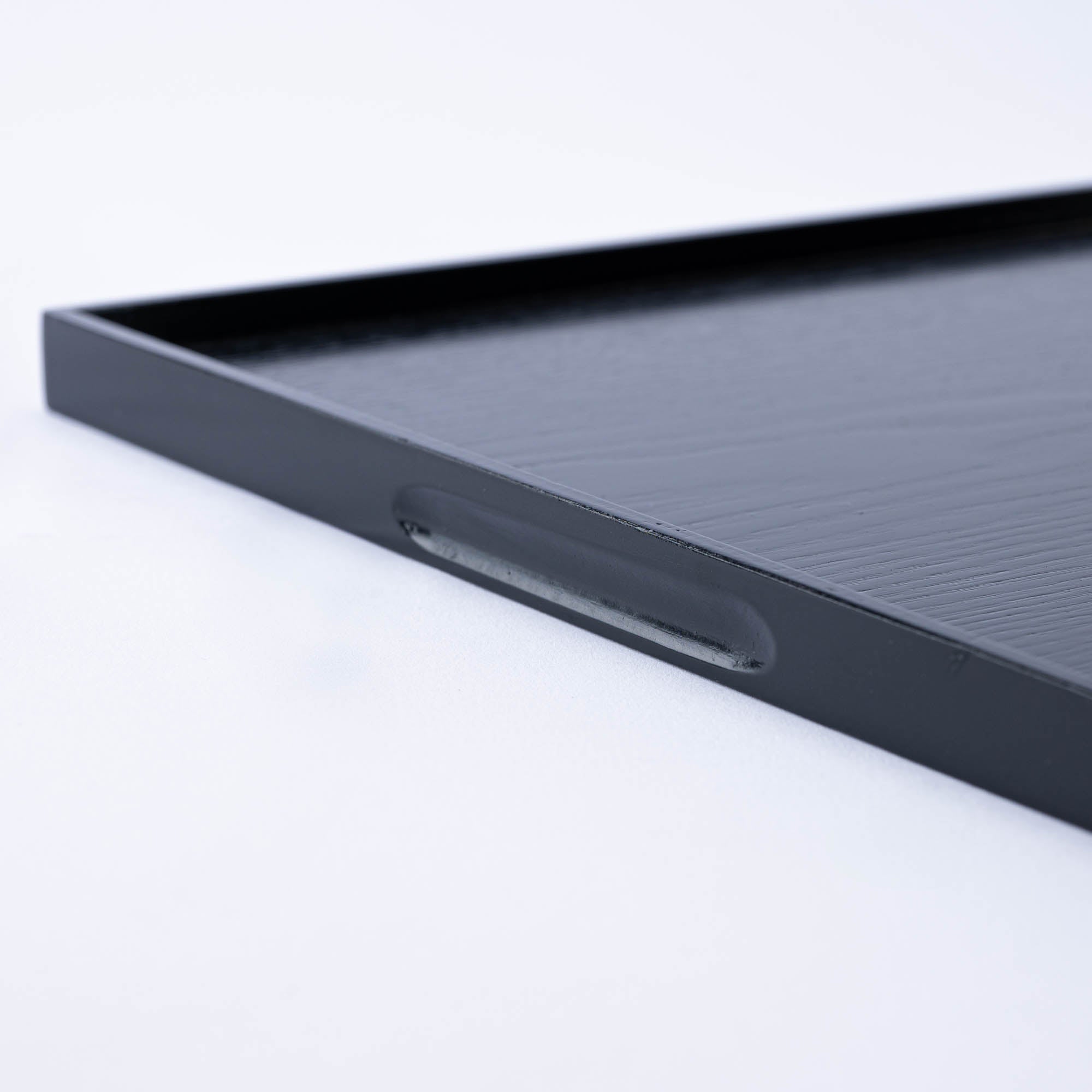 Wood Grained Lacquerware Serving Tray