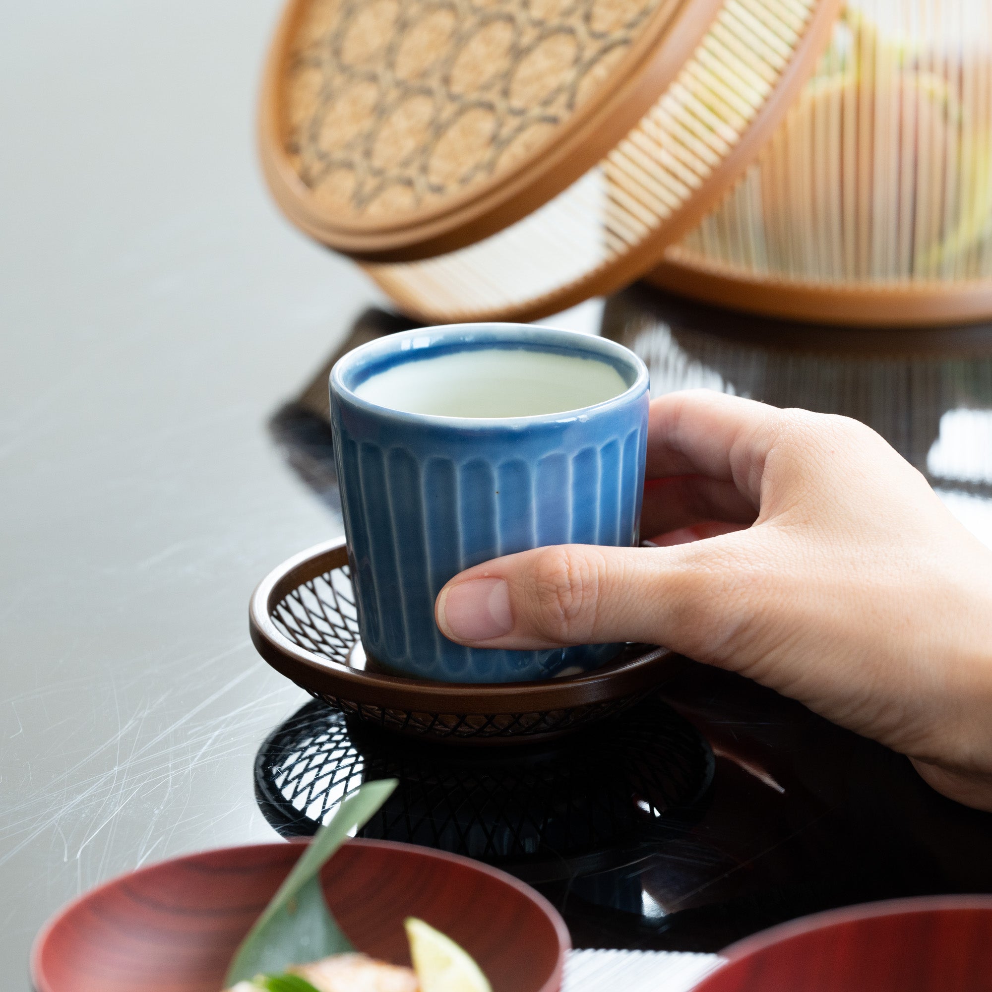 Lapis Blue Guinomi Sake Cup