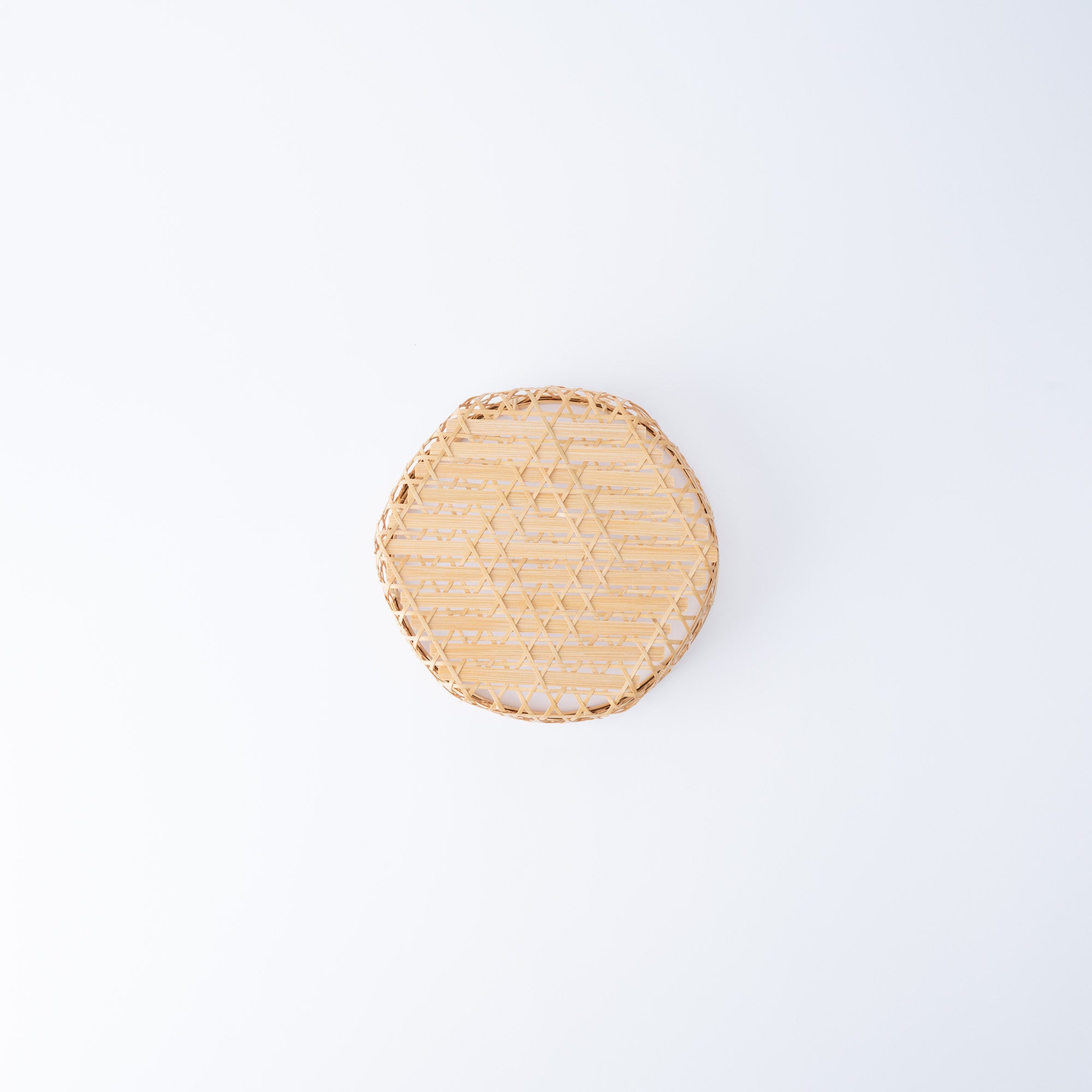 Hexagon Weave Bamboo Basket with Lid