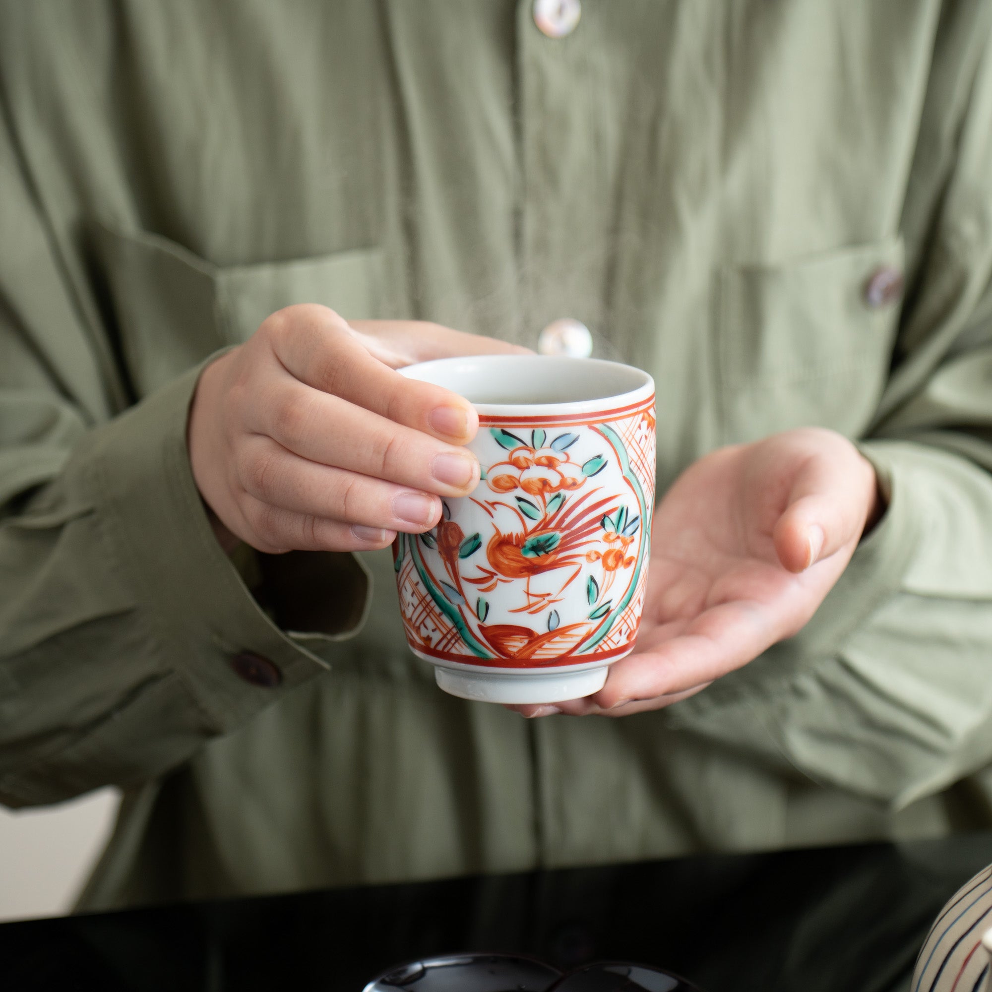 Auspicious Akae Yunomi Japanese Teacup