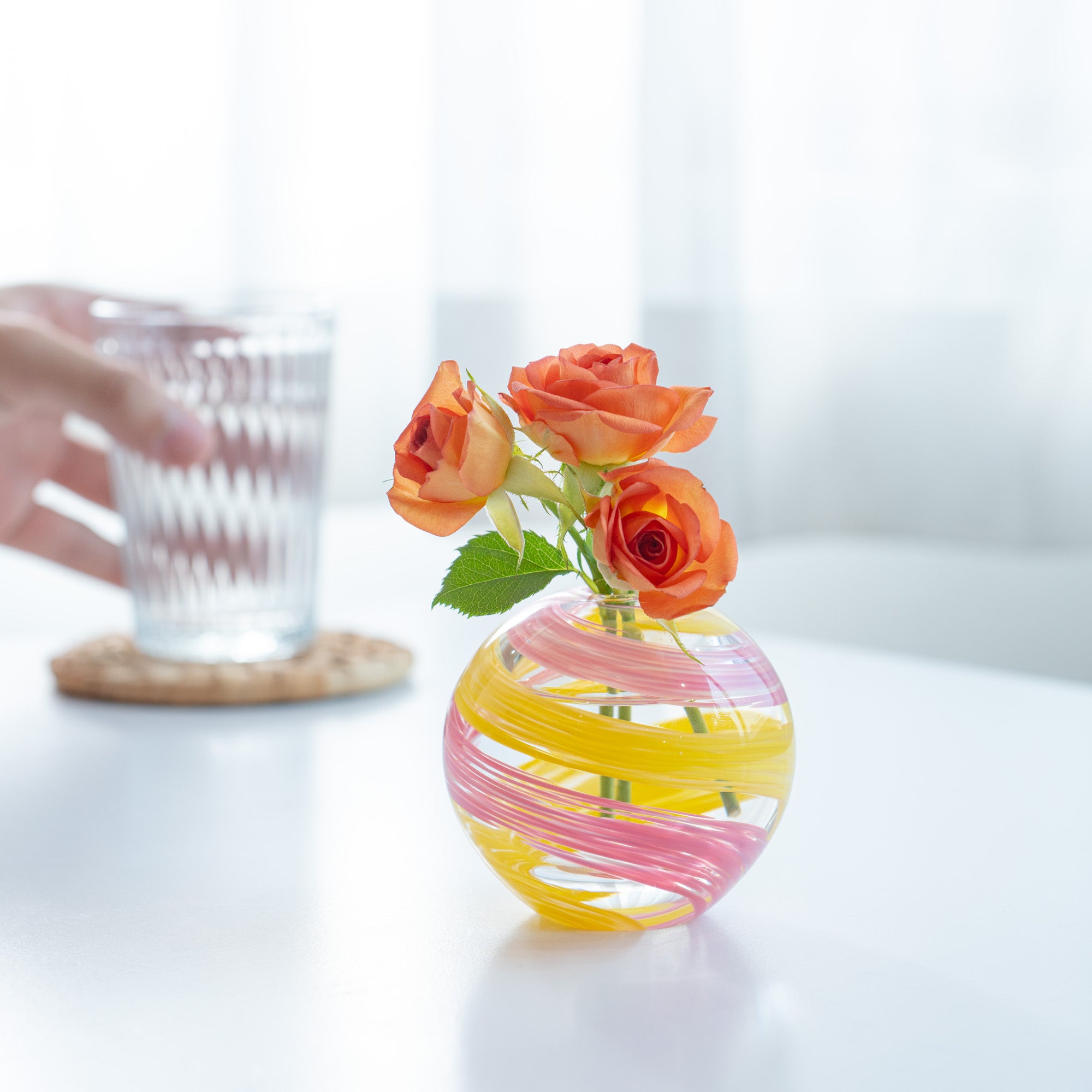 Colorful Globe Flower Vases